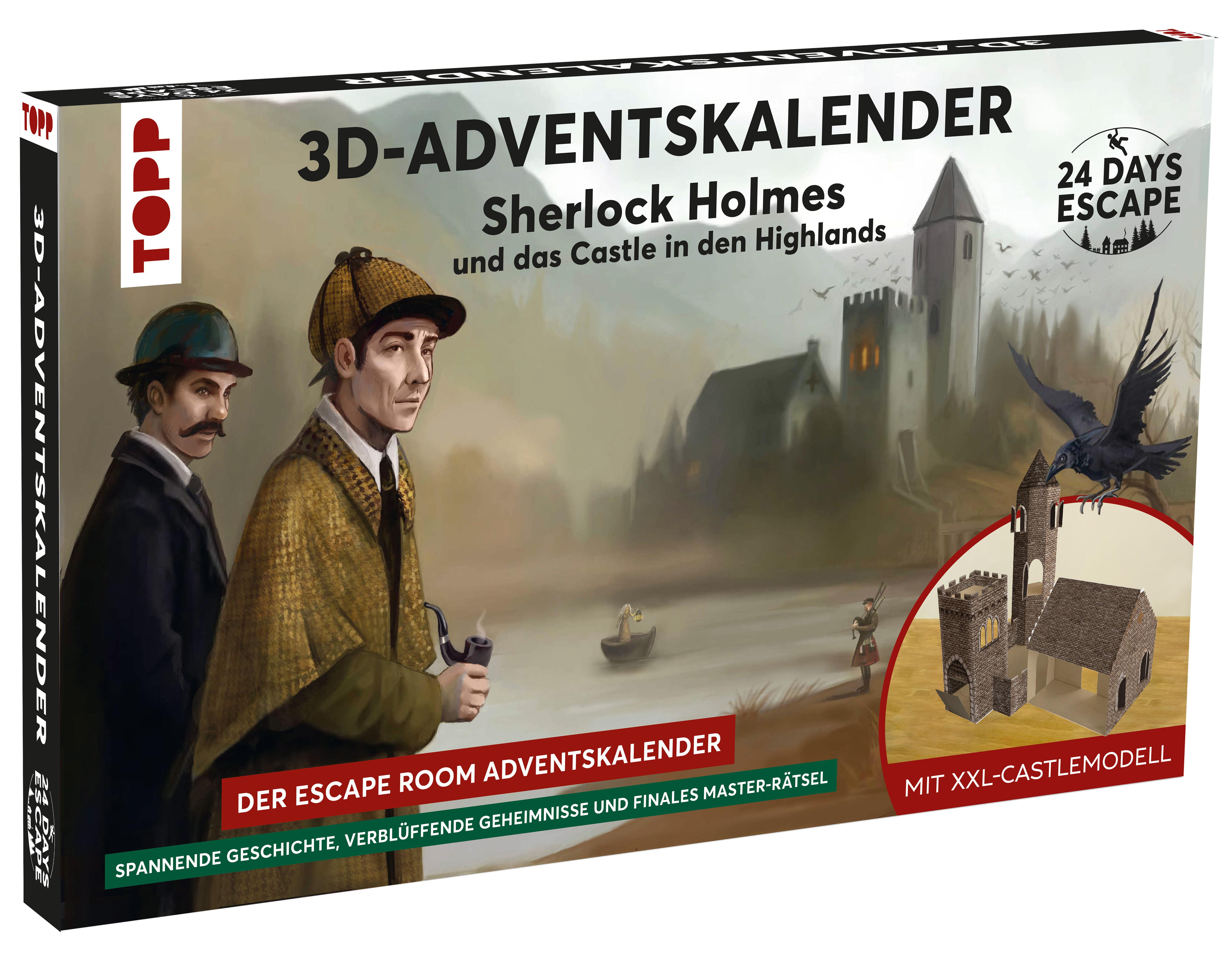 Vorderes Coverbild 24 DAYS ESCAPE 3D-Adventskalender - Sherlock Holmes und das Castle in den Highlands