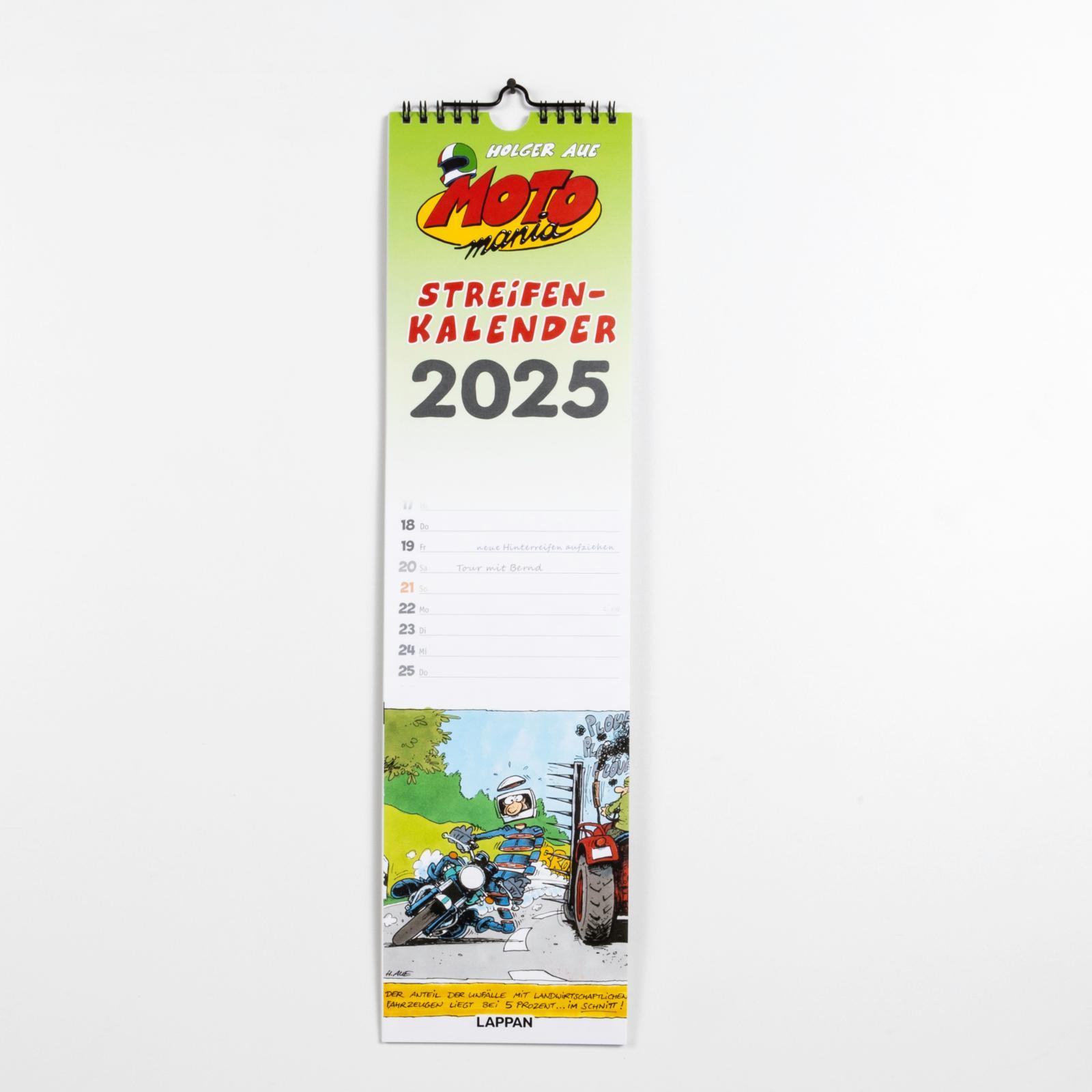 Beispielinhalt (Bild) MOTOmania Streifenkalender 2025