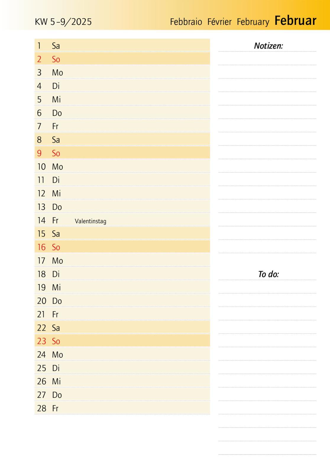 Beispielinhalt (Bild) Uli Stein Wochenkalender 2025: Taschenkalender mit Spiralbindung und Gummiband