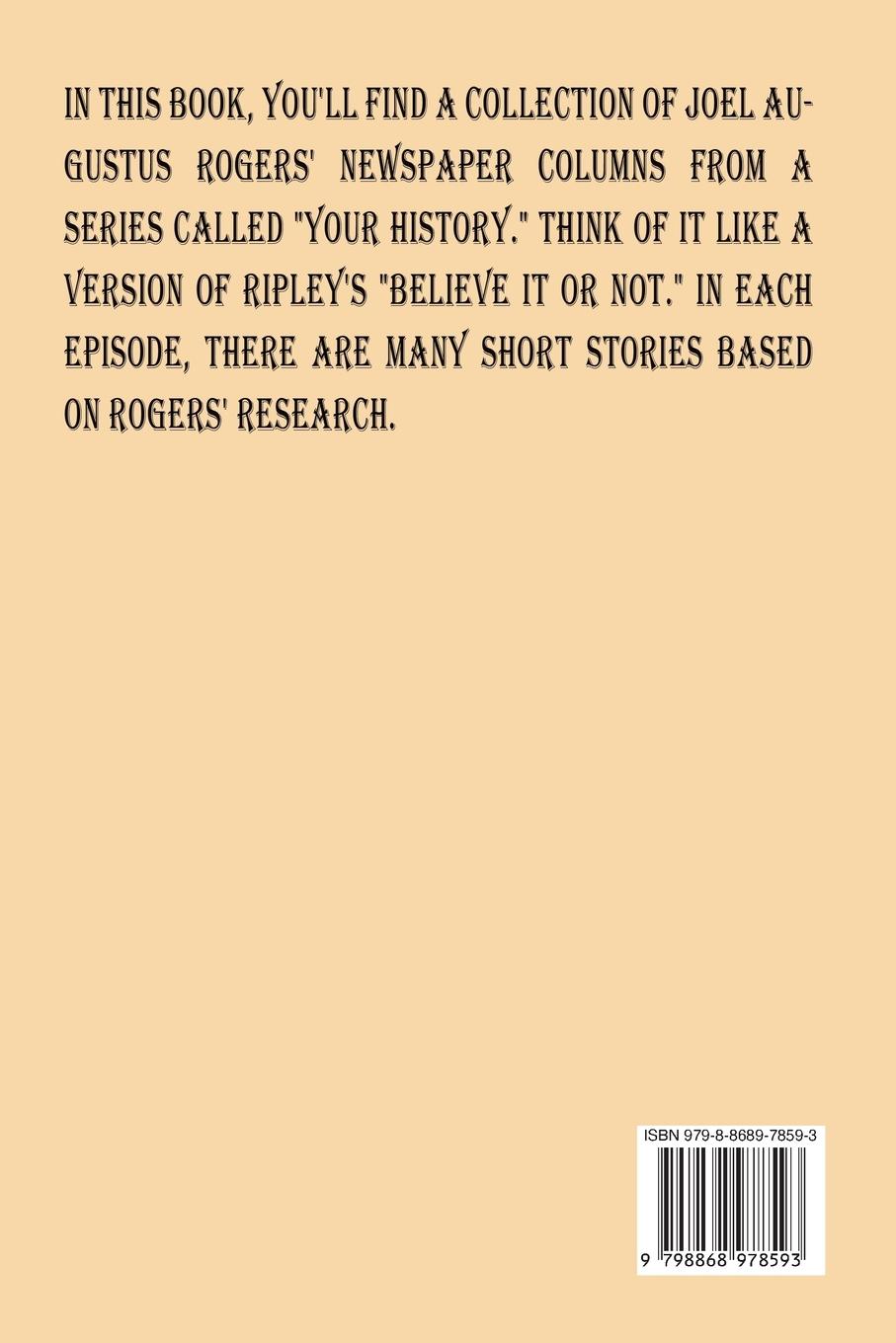 Rückseitencover 100 Amazing Facts About the Negro with Complete Proof