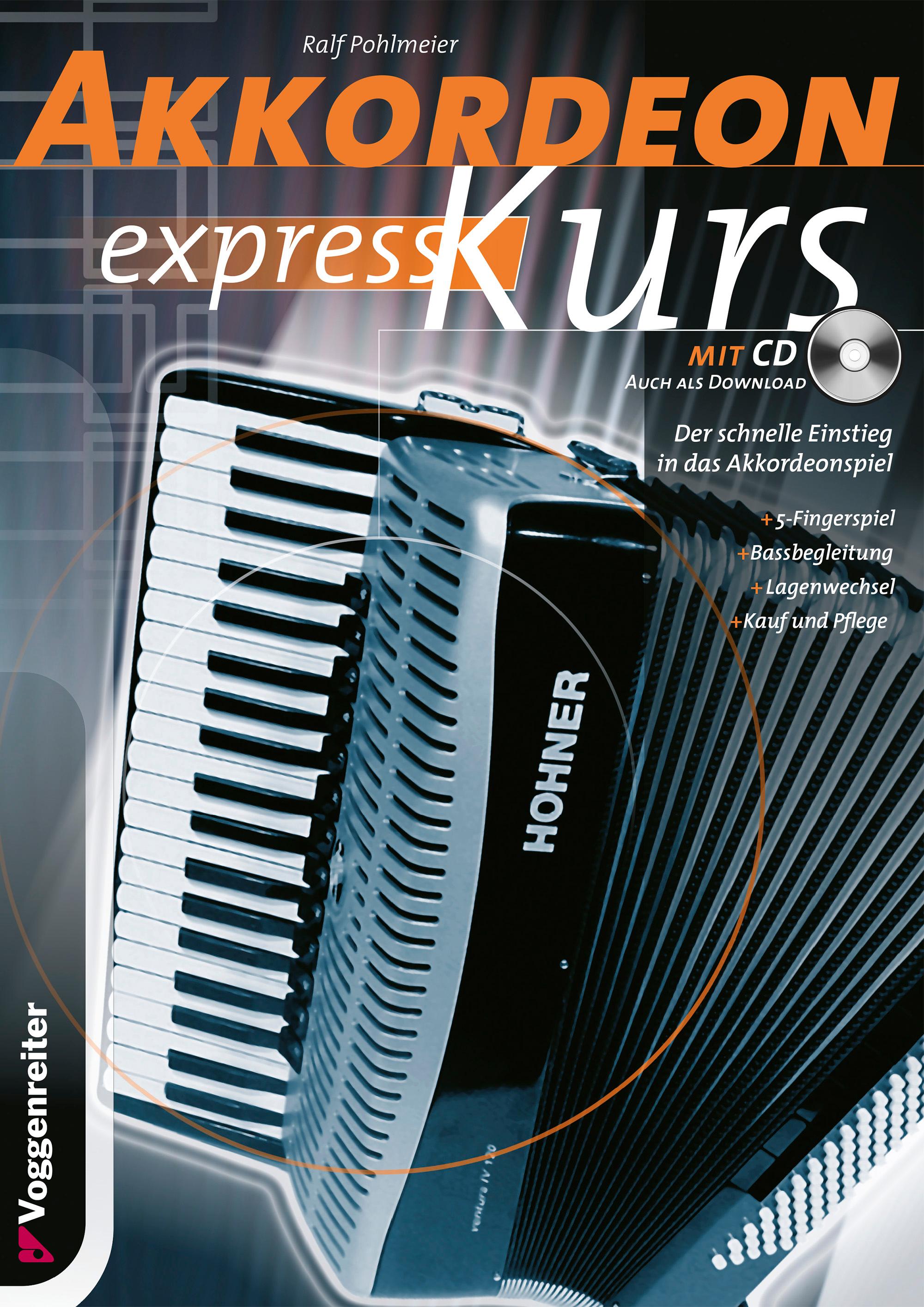 Vorderes Coverbild Akkordeon-Express-Kurs. Inkl. CD