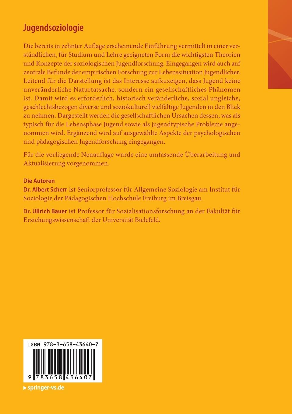 Rückseitencover Jugendsoziologie