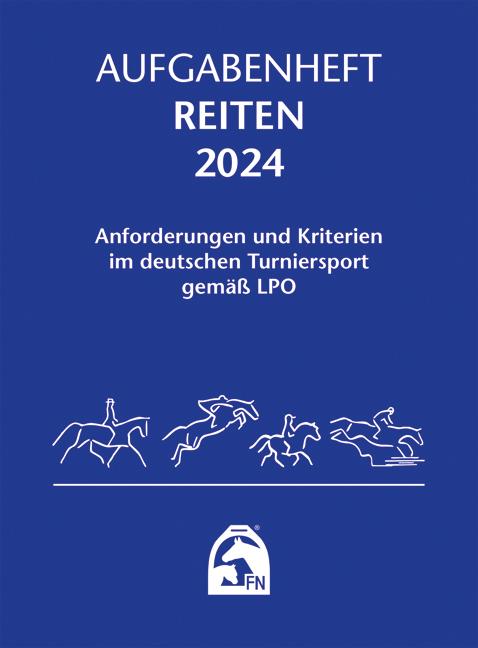Vorderes Coverbild Aufgabenheft - Reiten 2024