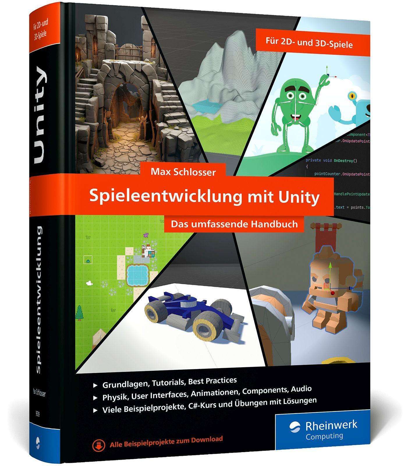 Vorderes Coverbild Spieleentwicklung mit Unity