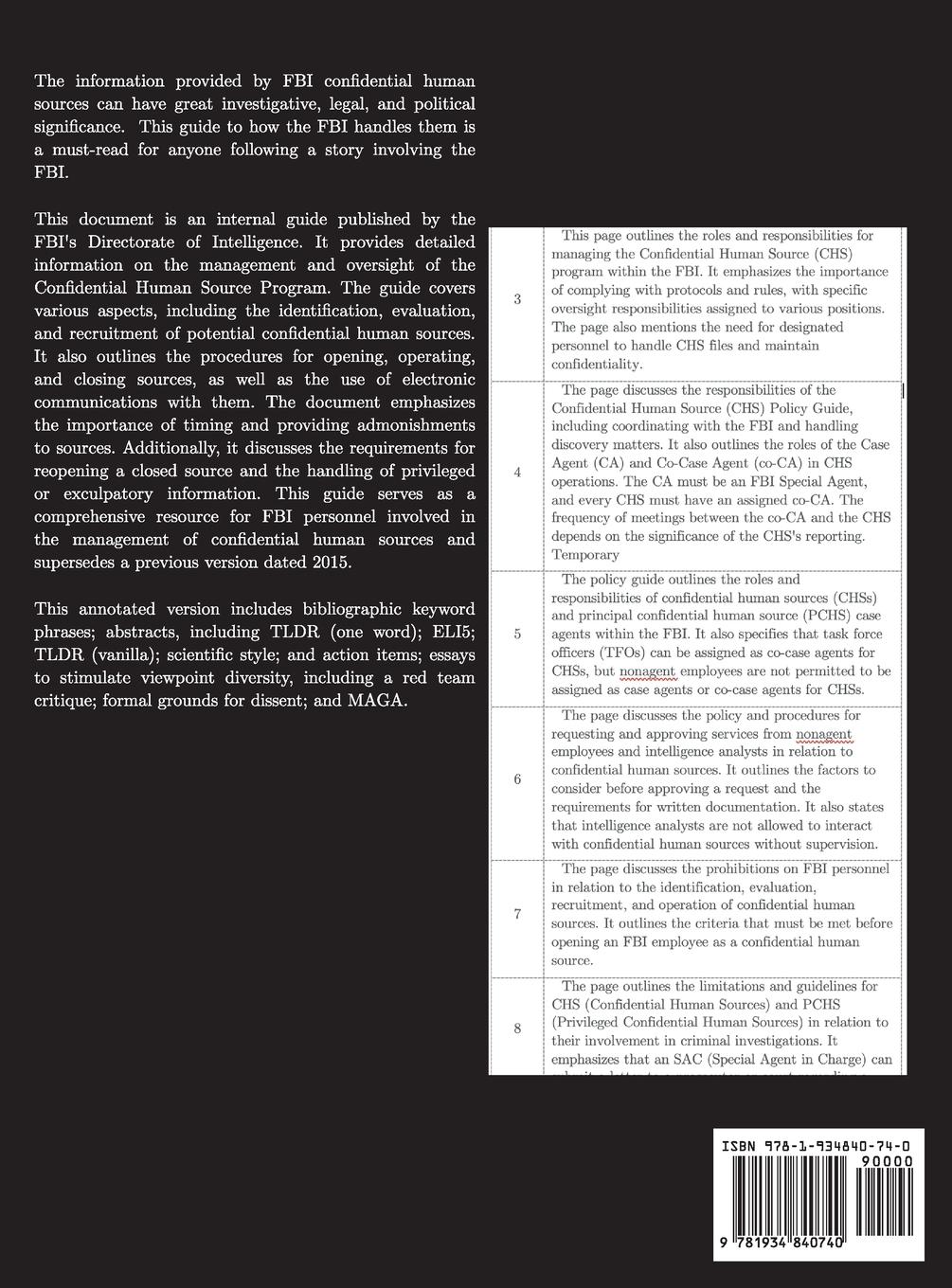 Rückseitencover Confidential Human Source Policy Guide [Annotated]