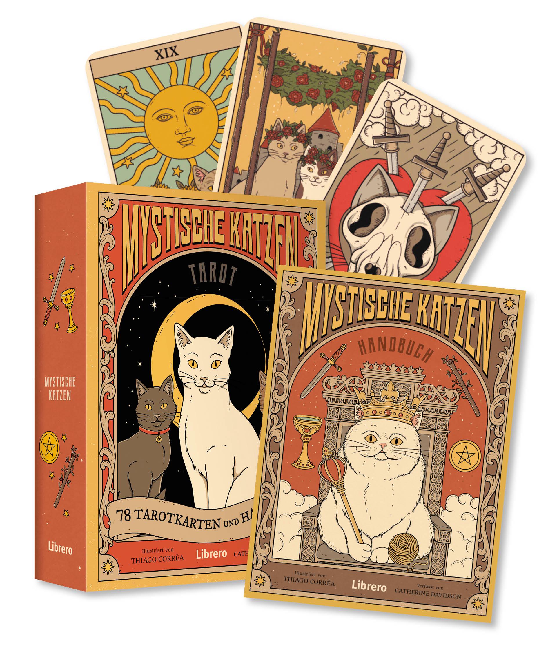 Vorderes Coverbild Tarot Mystische Katzen