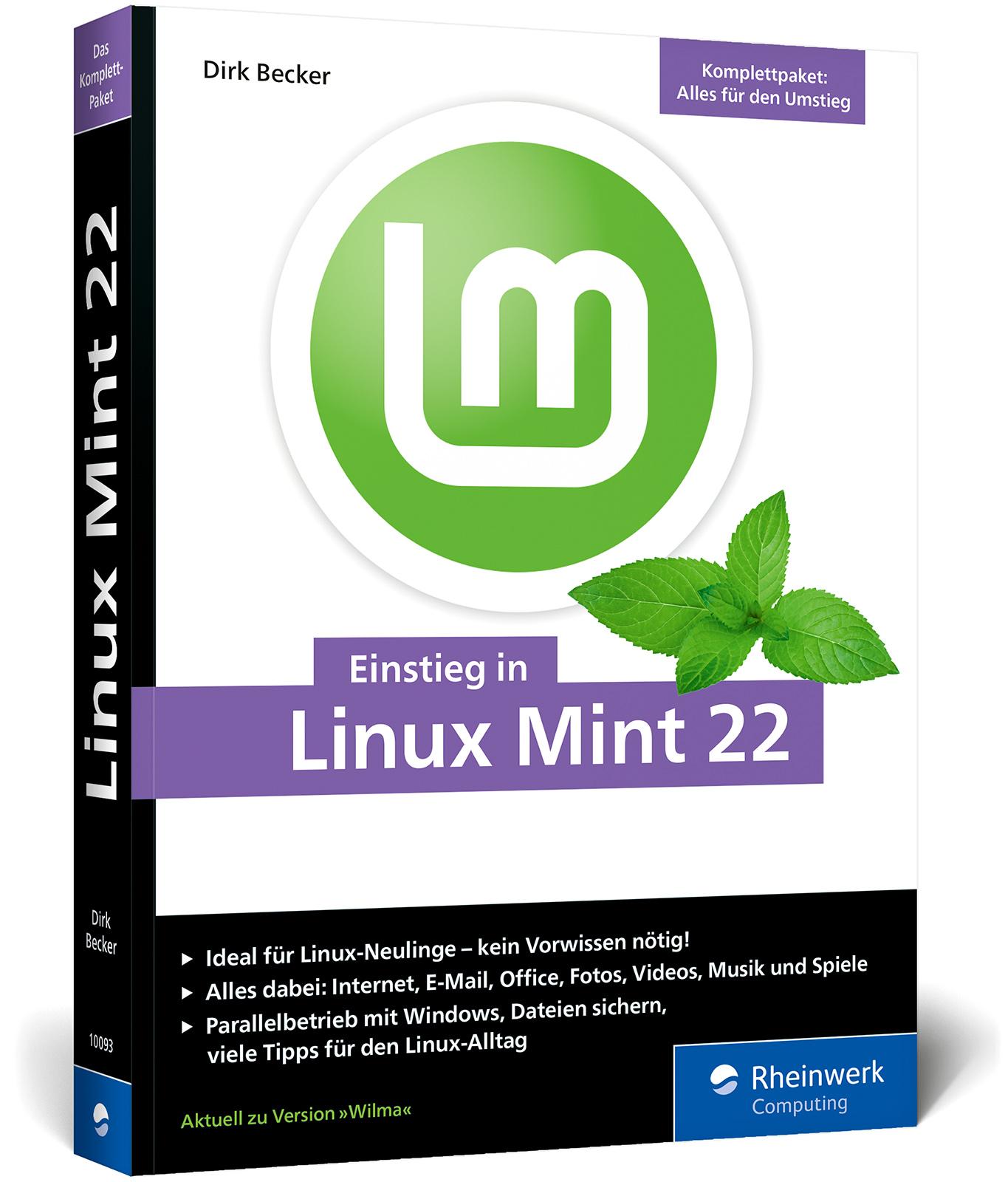 Vorderes Coverbild Einstieg in Linux Mint 22