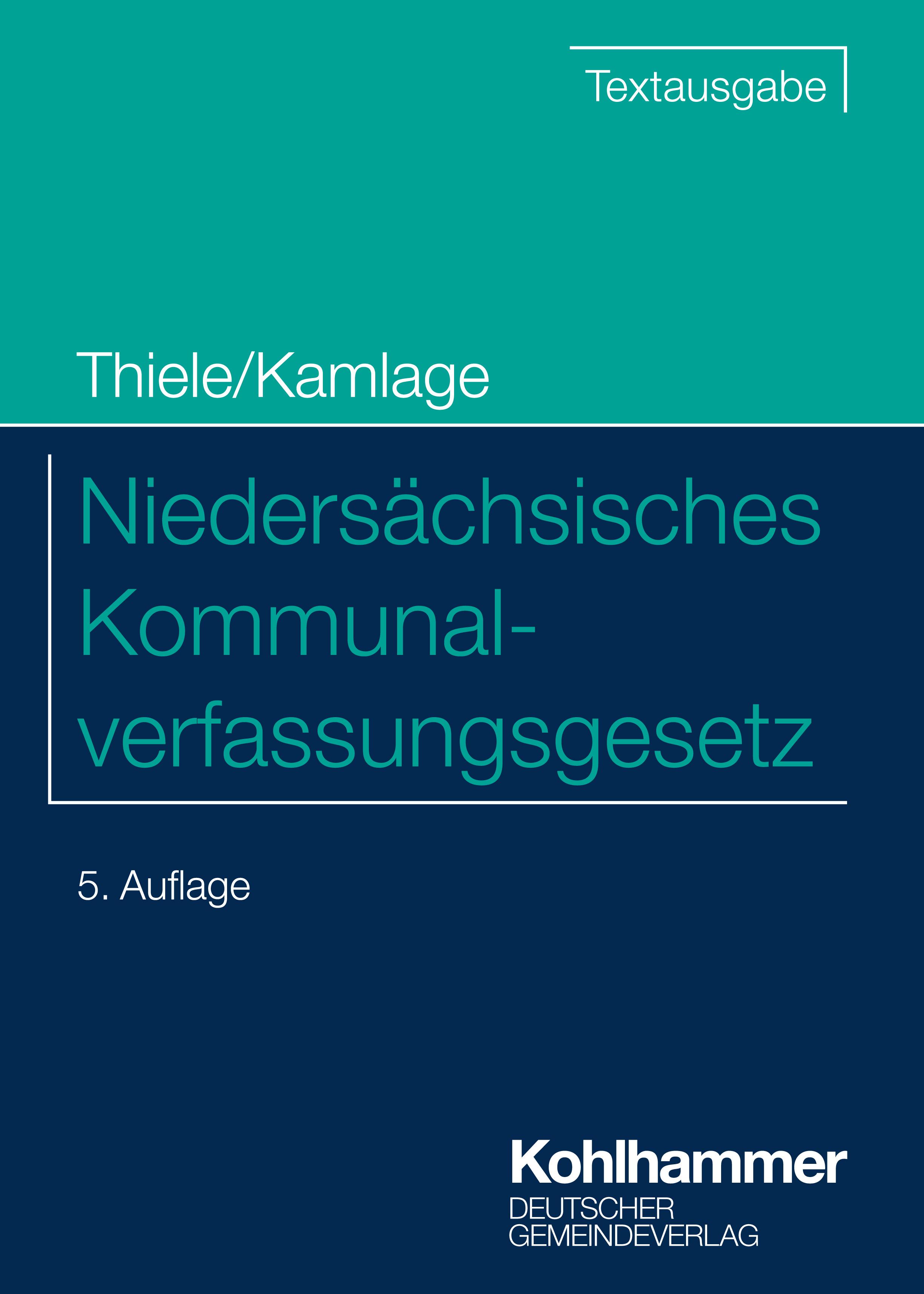 Vorderes Coverbild Niedersächsisches Kommunalverfassungsgesetz