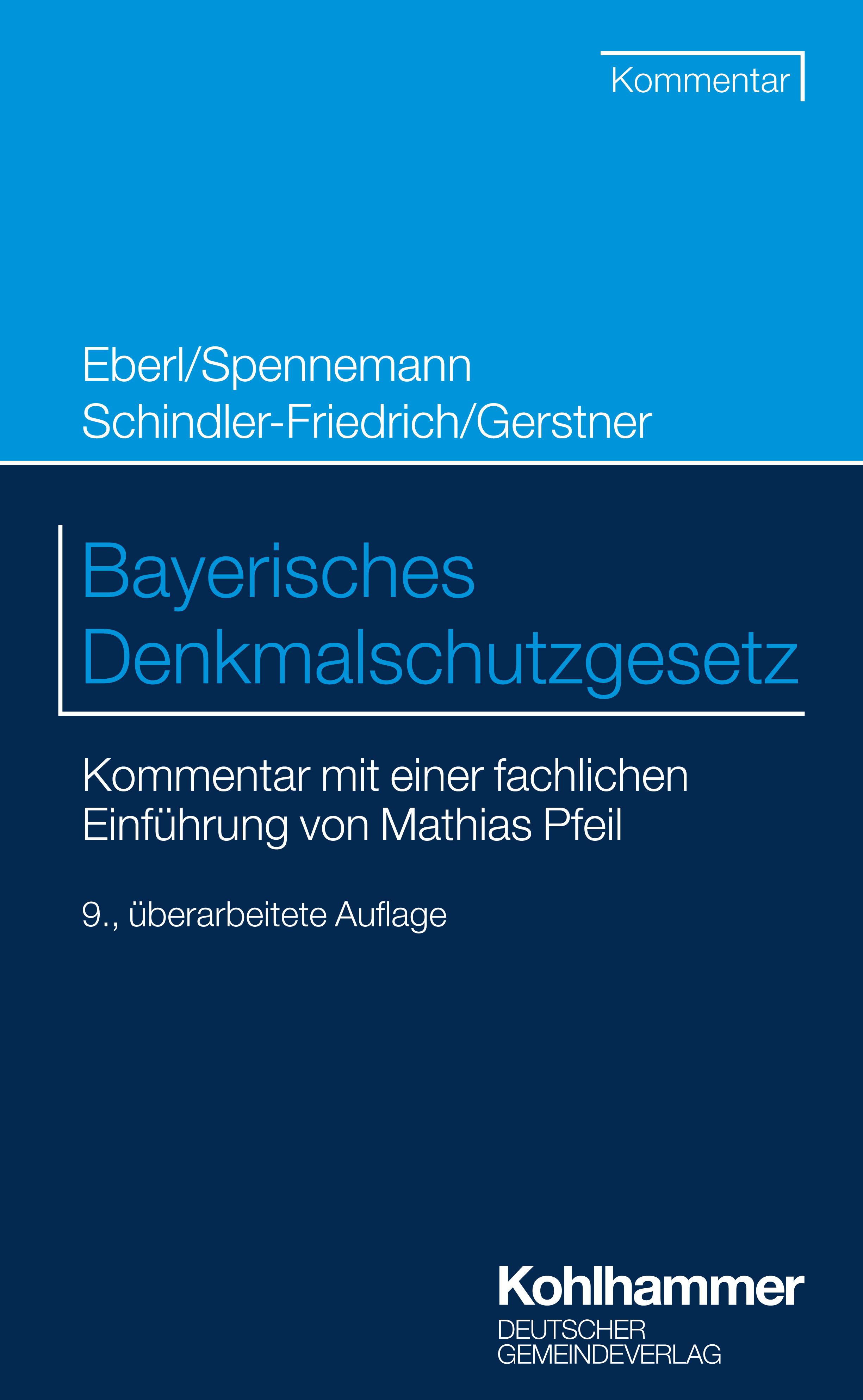 Vorderes Coverbild Bayerisches Denkmalschutzgesetz