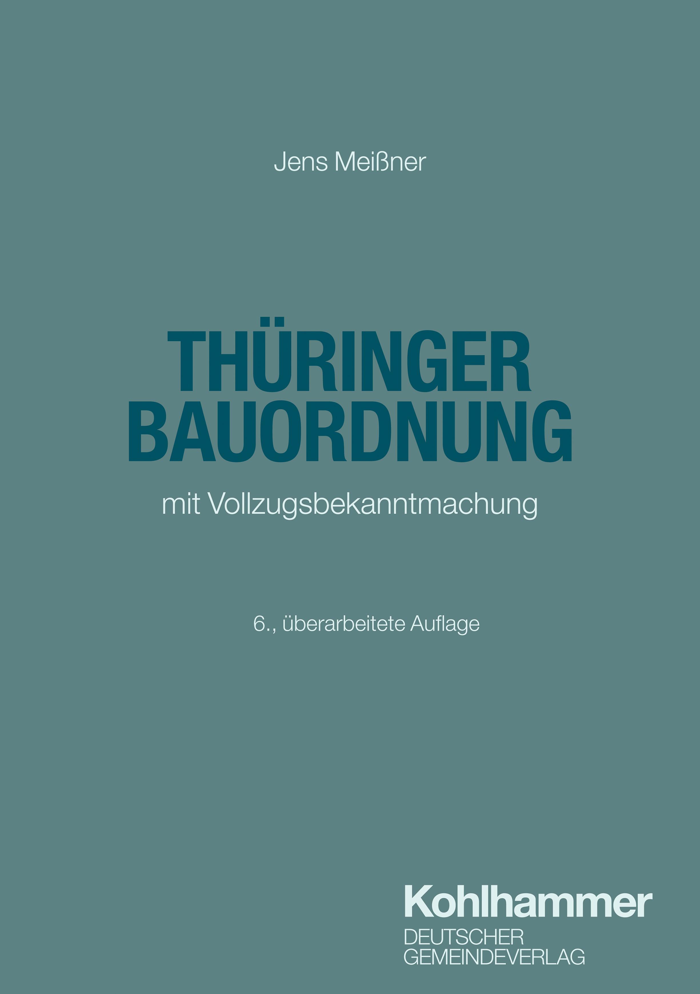 Vorderes Coverbild Thüringer Bauordnung
