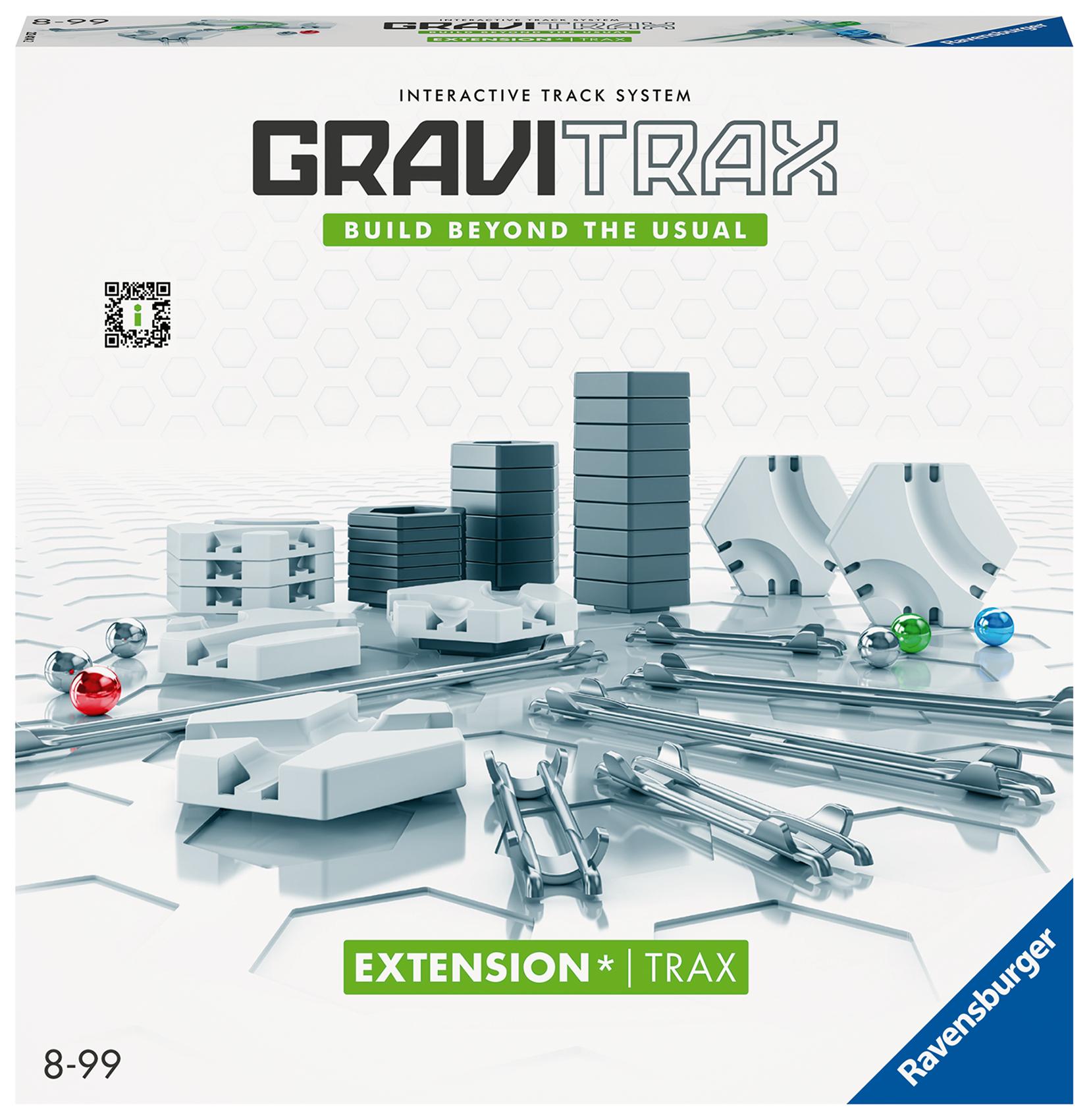Vorderes Coverbild Ravensburger GraviTrax Extension Trax - Zubehör für das Kugelbahnsystem. Kombinierbar mit allen GraviTrax Produktlinien, Starter-Sets, Extensions und Elements, Konstruktionsspielzeug ab 8 Jahren