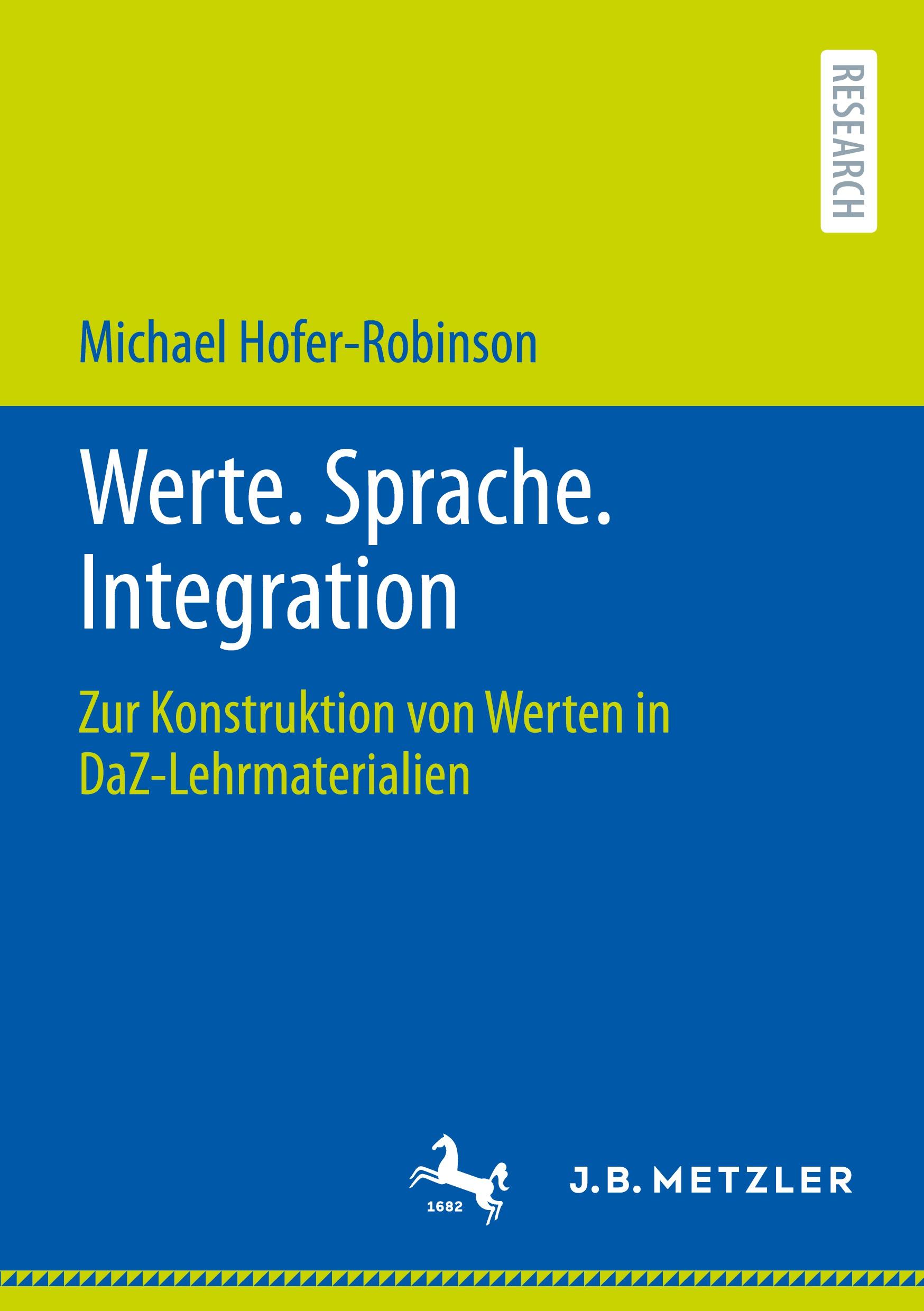 Vorderes Coverbild Werte. Sprache. Integration