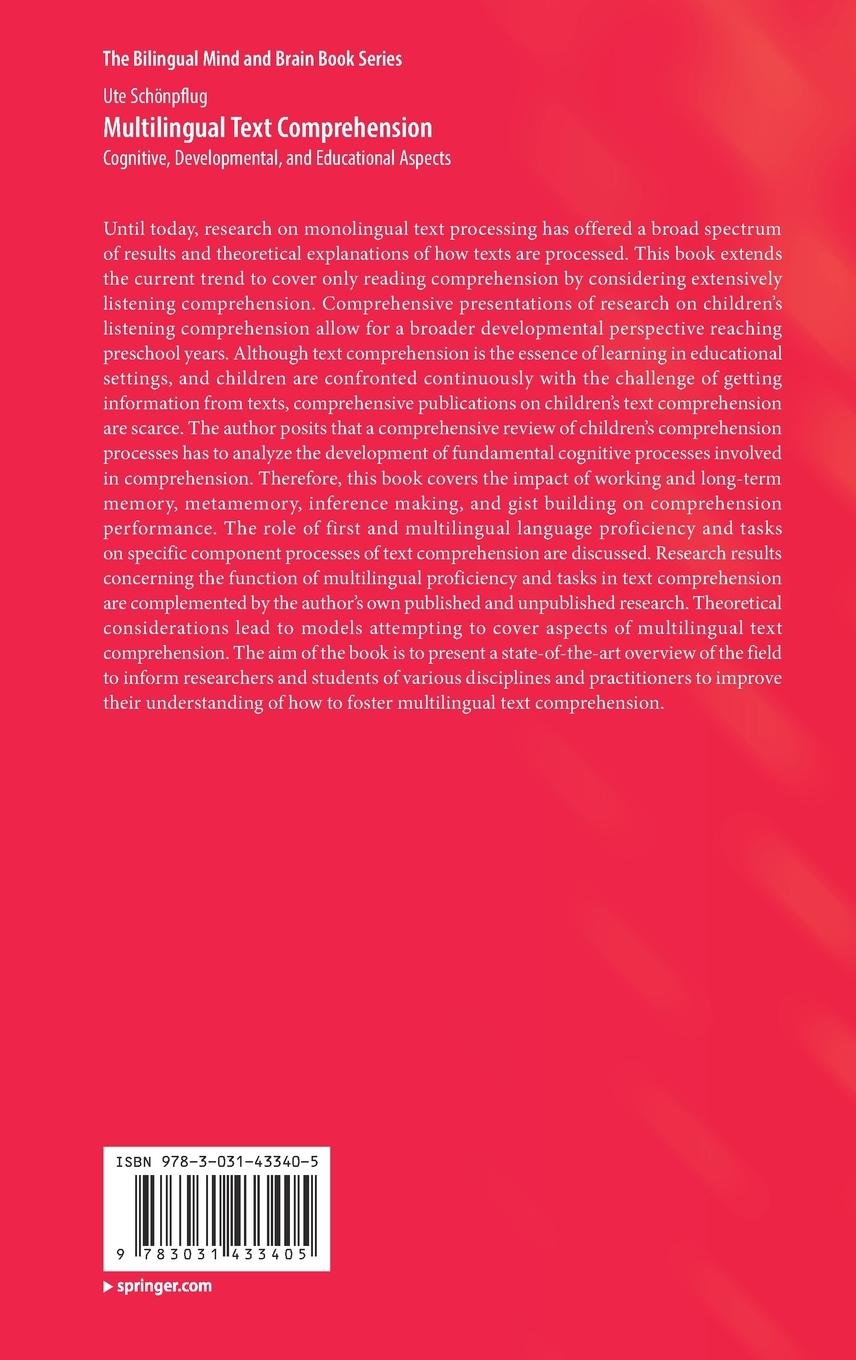 Rückseitencover Multilingual Text Comprehension
