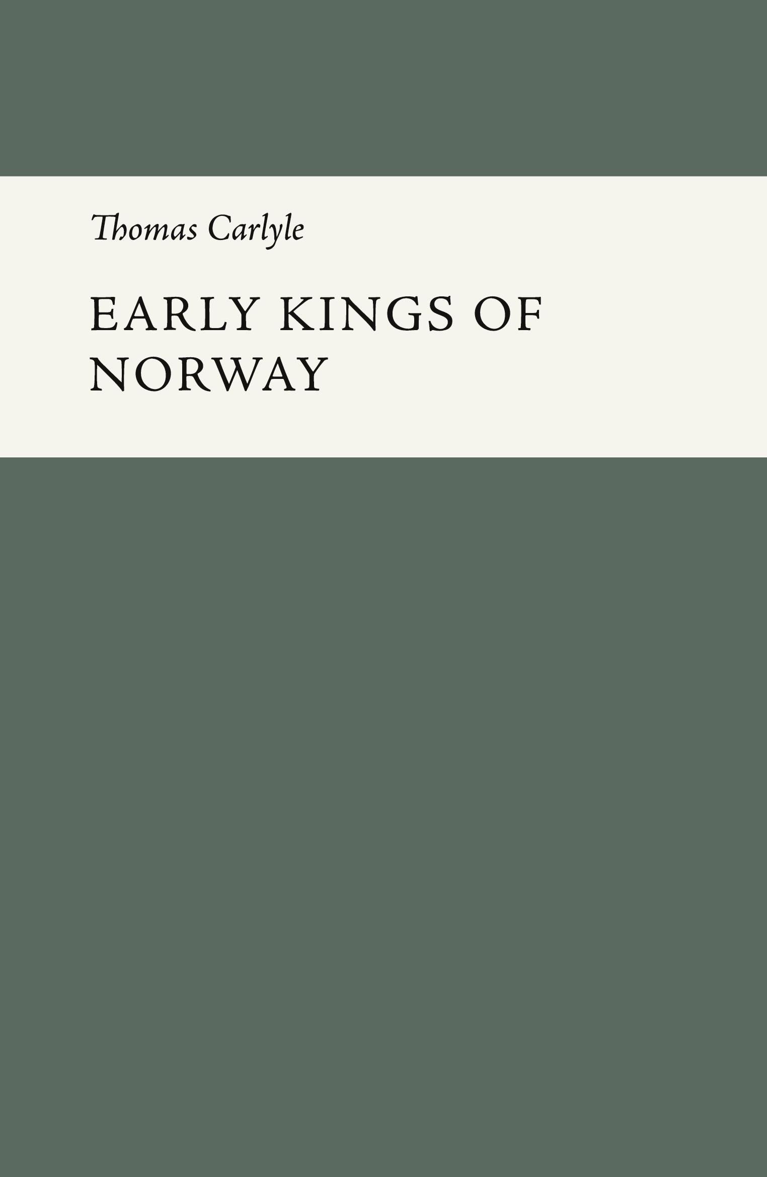 Vorderes Coverbild Early Kings of Norway