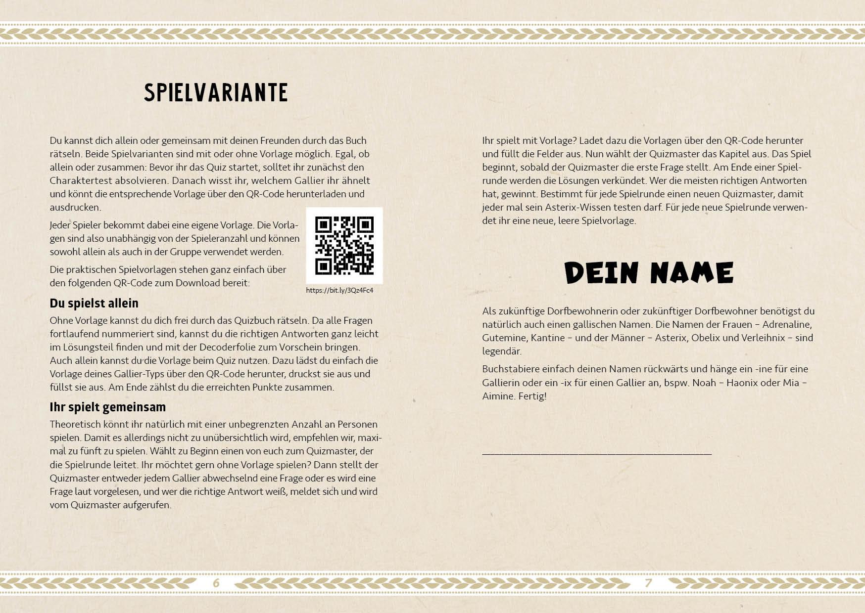 Beispielinhalt (Bild) ASTERIX - Das offizielle Quiz