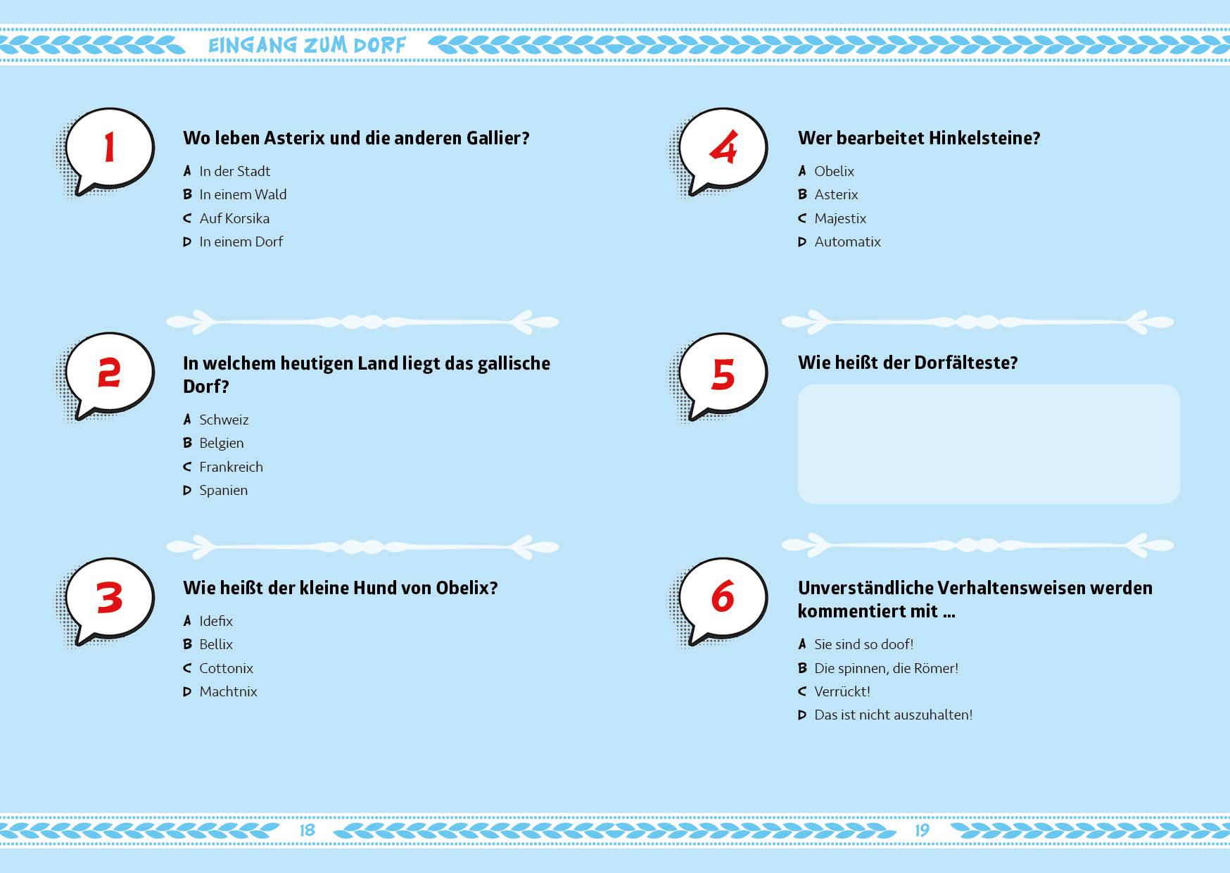 Beispielinhalt (Bild) ASTERIX - Das offizielle Quiz