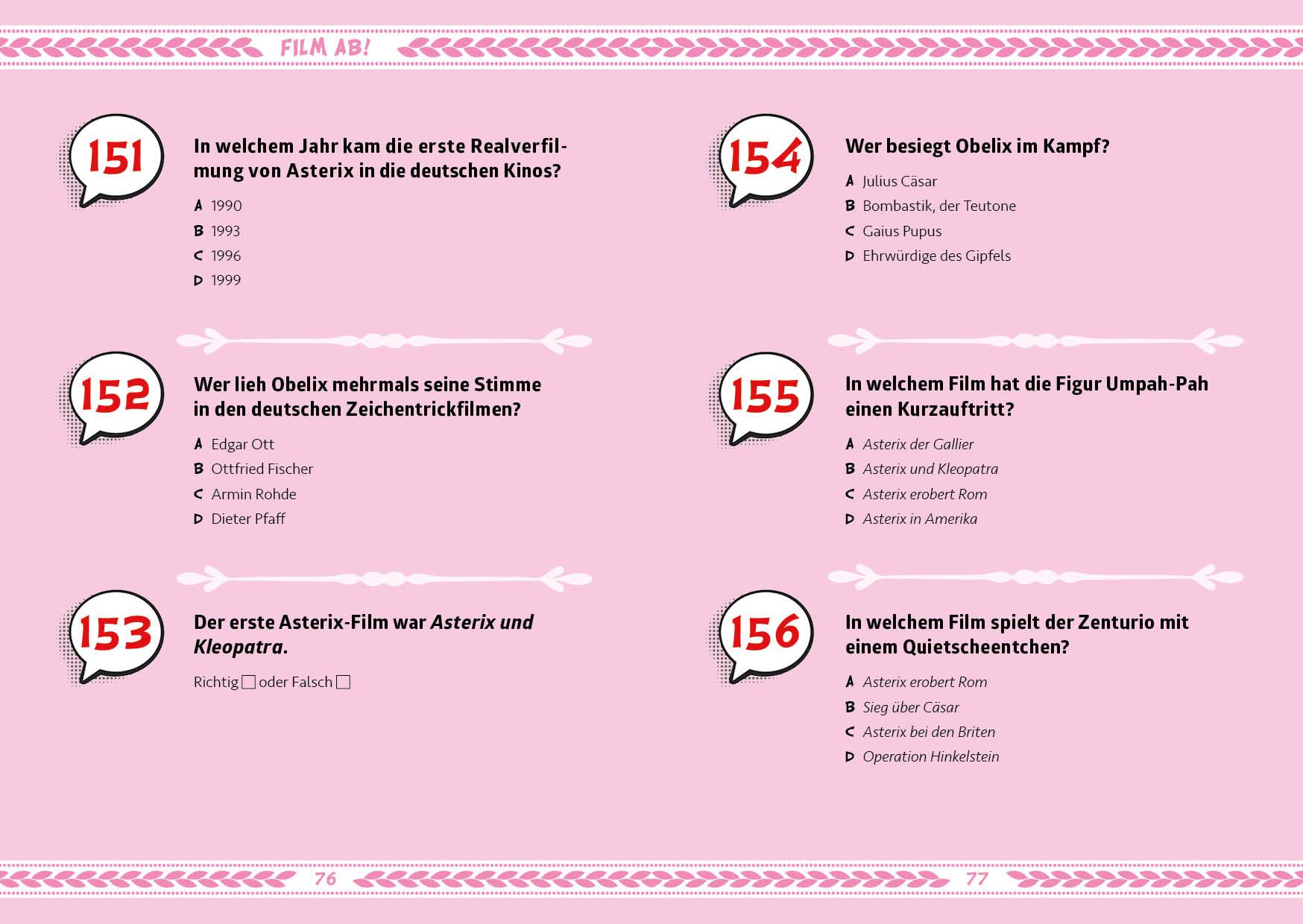 Beispielinhalt (Bild) ASTERIX - Das offizielle Quiz