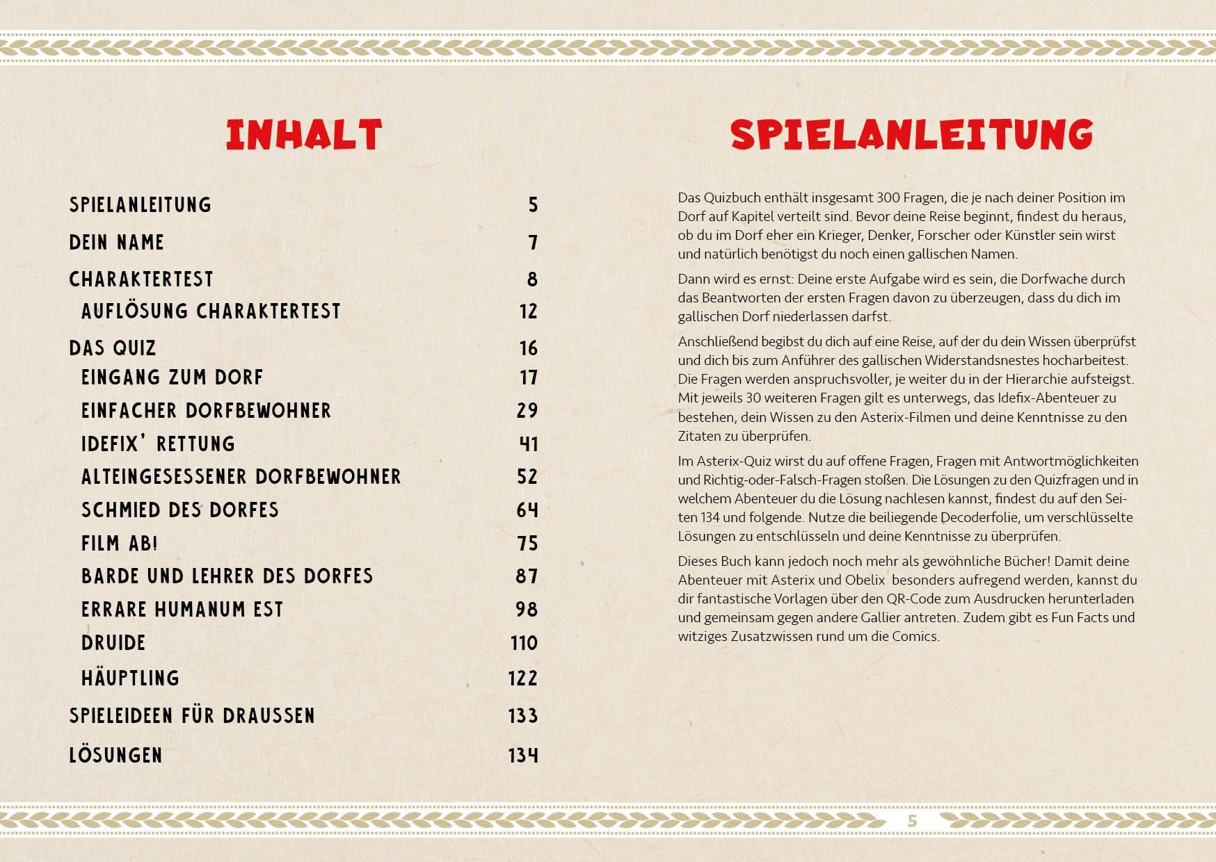 Beispielinhalt (Bild) ASTERIX - Das offizielle Quiz