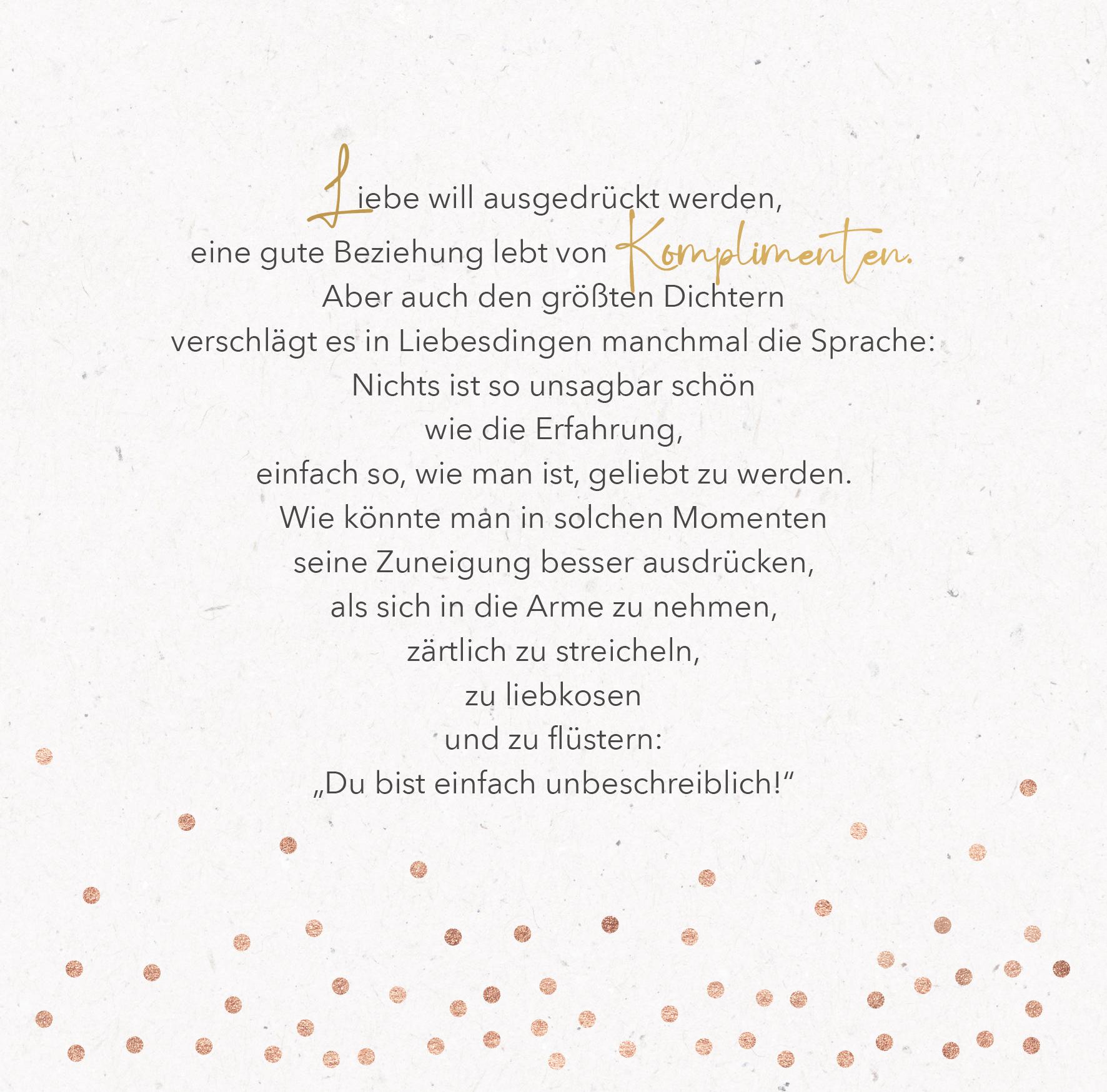 Beispielinhalt (Bild) Liebesworte