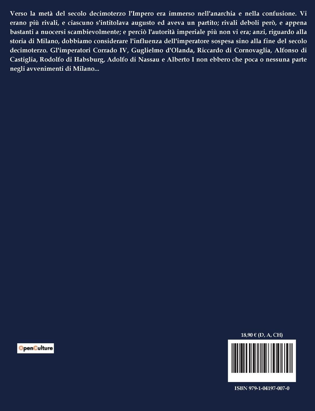 Rückseitencover STORIA DI MILANO - VOL II