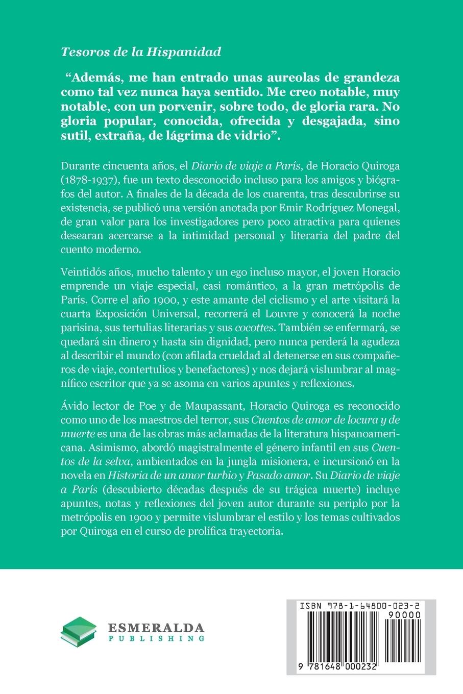 Rückseitencover Diario de viaje a París