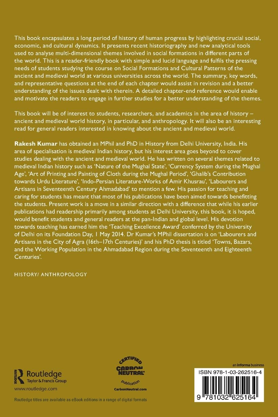 Rückseitencover Social Formations in the Ancient World