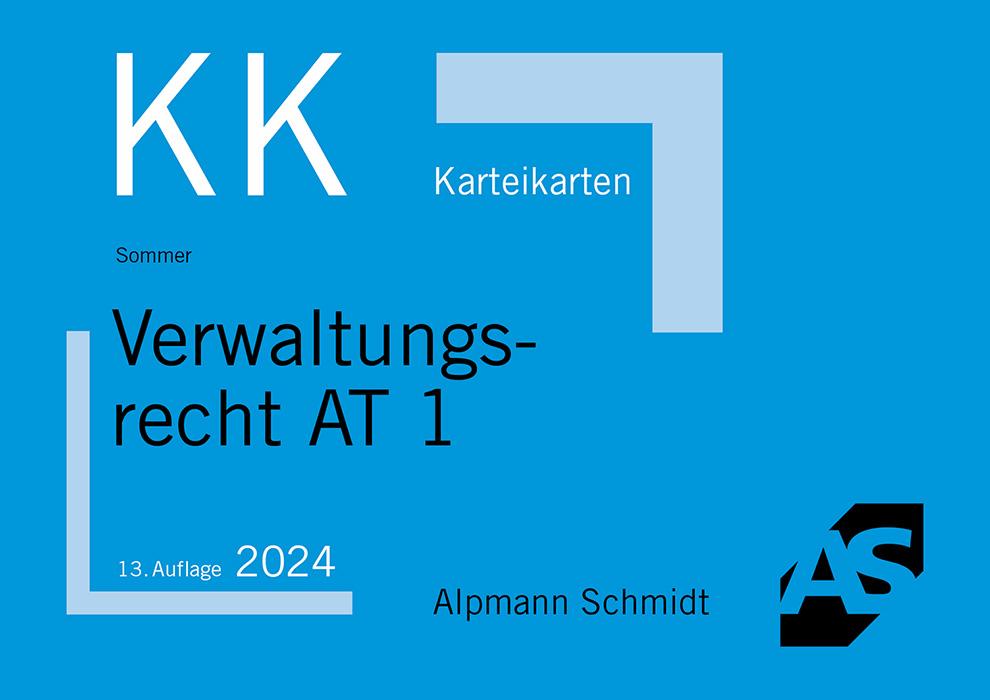 Vorderes Coverbild Karteikarten Verwaltungsrecht AT 1