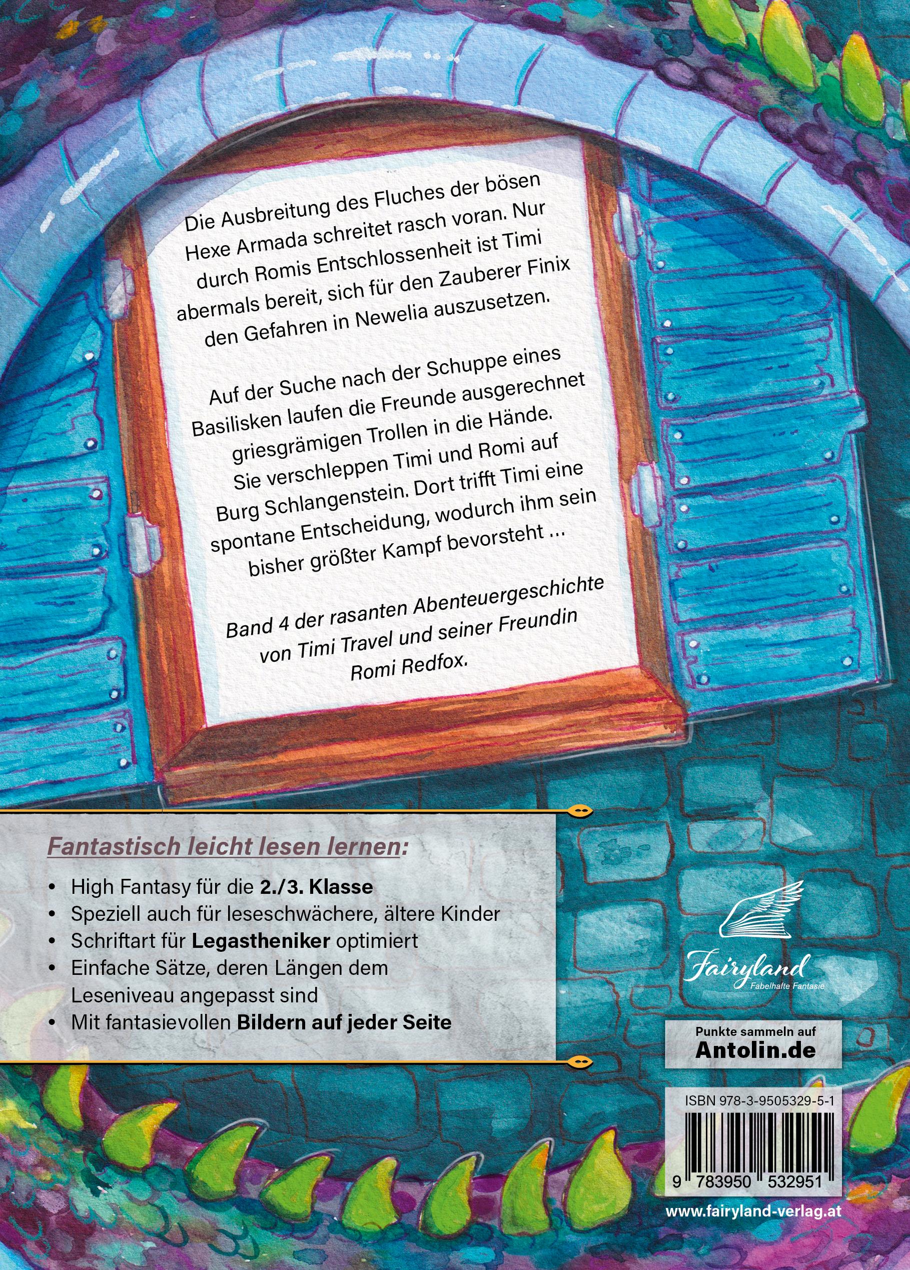 Rückseitencover Timi Travel und die Schuppe des Basilisken