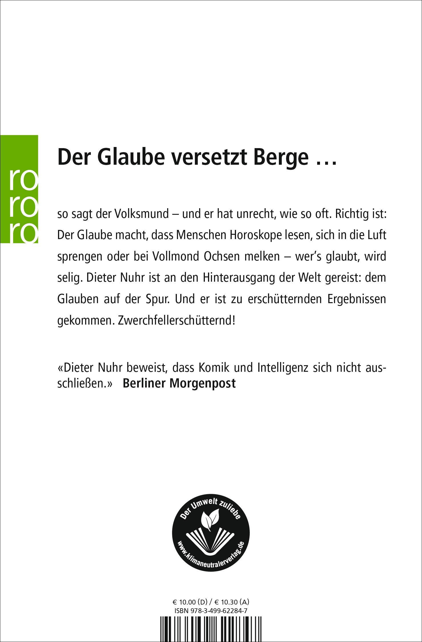 Rückseitencover Wer's glaubt, wird selig