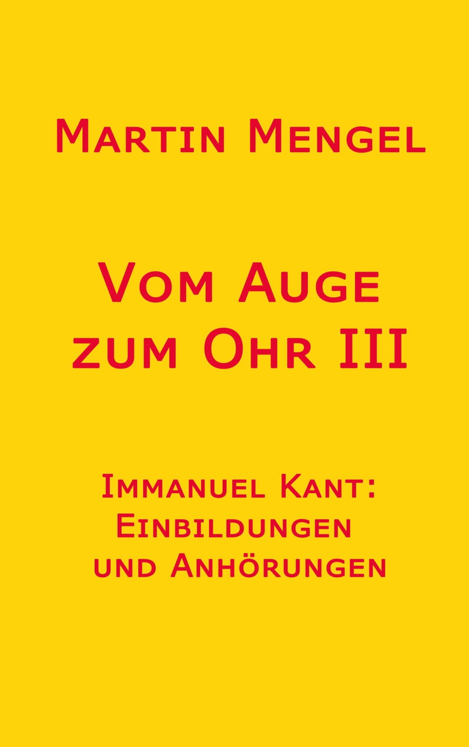 Vorderes Coverbild Vom Auge zum Ohr III
