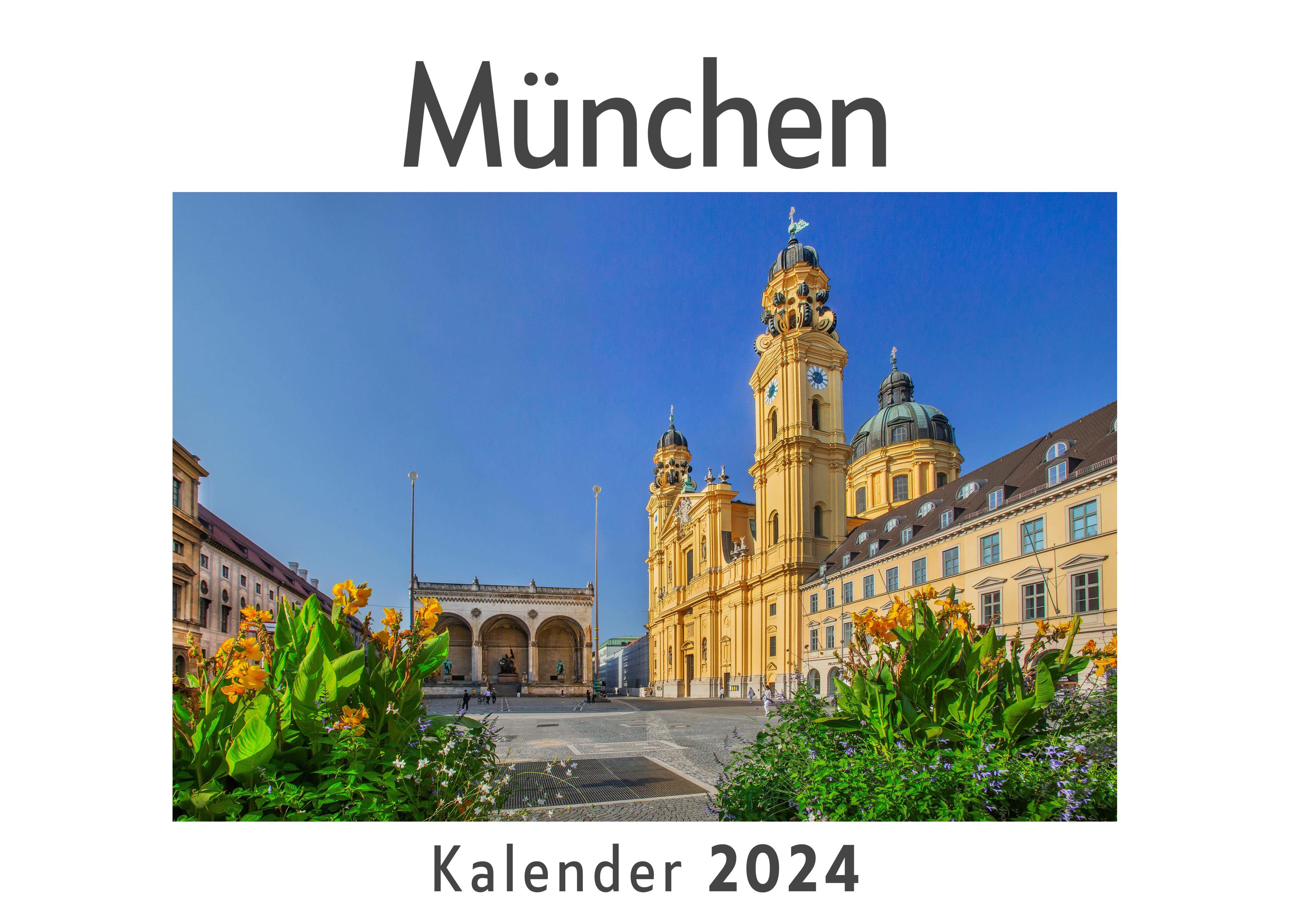 Vorderes Coverbild München (Wandkalender 2024, Kalender DIN A4 quer, Monatskalender im Querformat mit Kalendarium, Das perfekte Geschenk)