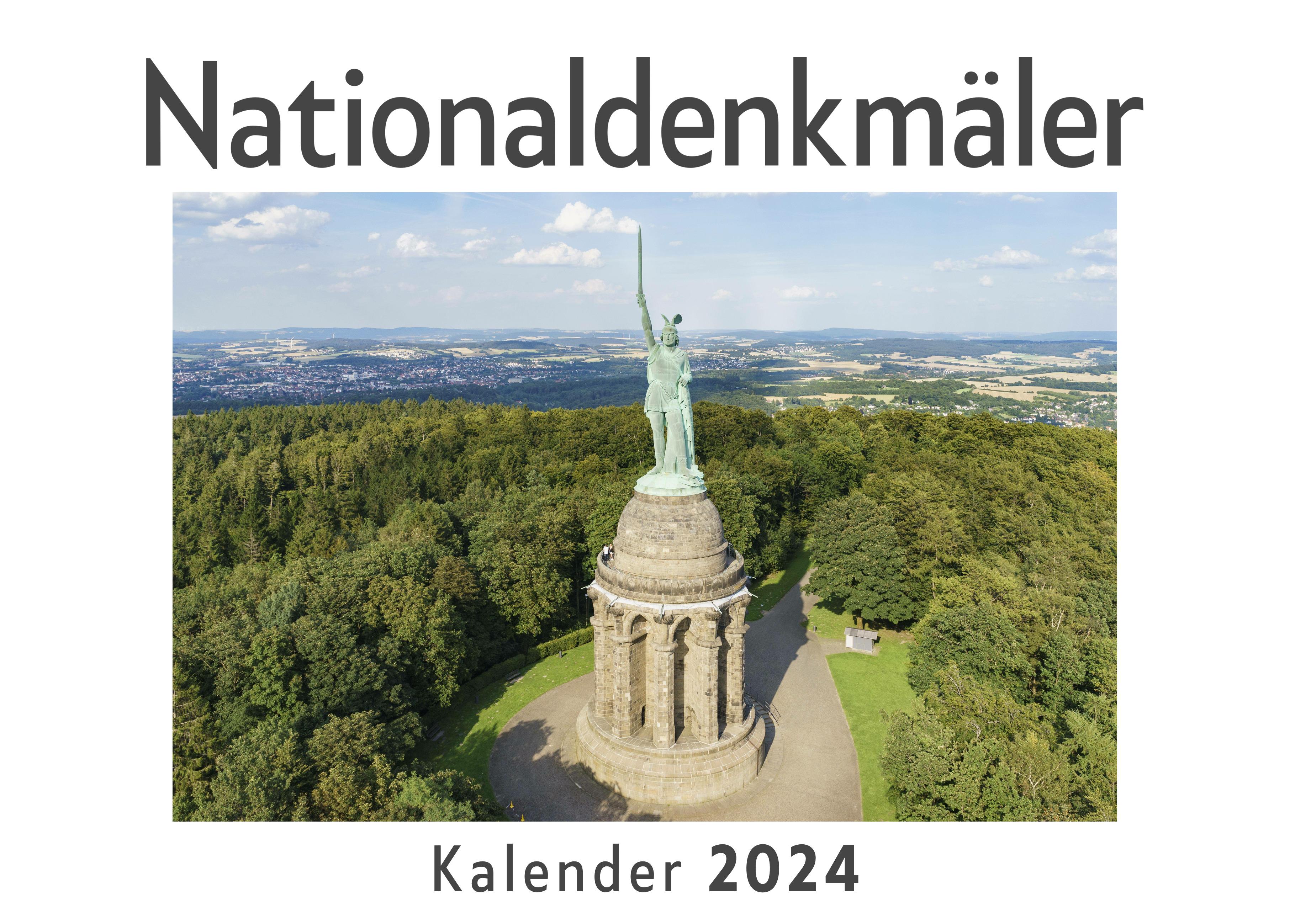 Vorderes Coverbild Nationaldenkmäler (Wandkalender 2024, Kalender DIN A4 quer, Monatskalender im Querformat mit Kalendarium, Das perfekte Geschenk)