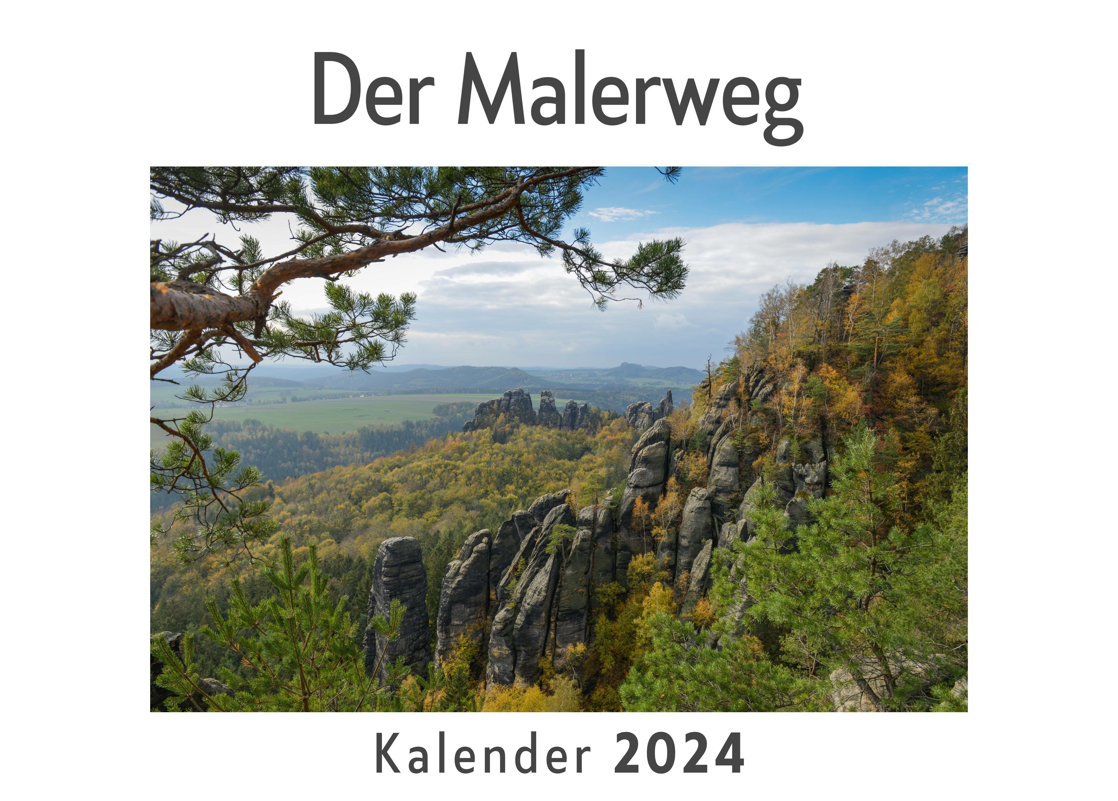 Vorderes Coverbild Der Malerweg (Wandkalender 2024, Kalender DIN A4 quer, Monatskalender im Querformat mit Kalendarium, Das perfekte Geschenk)