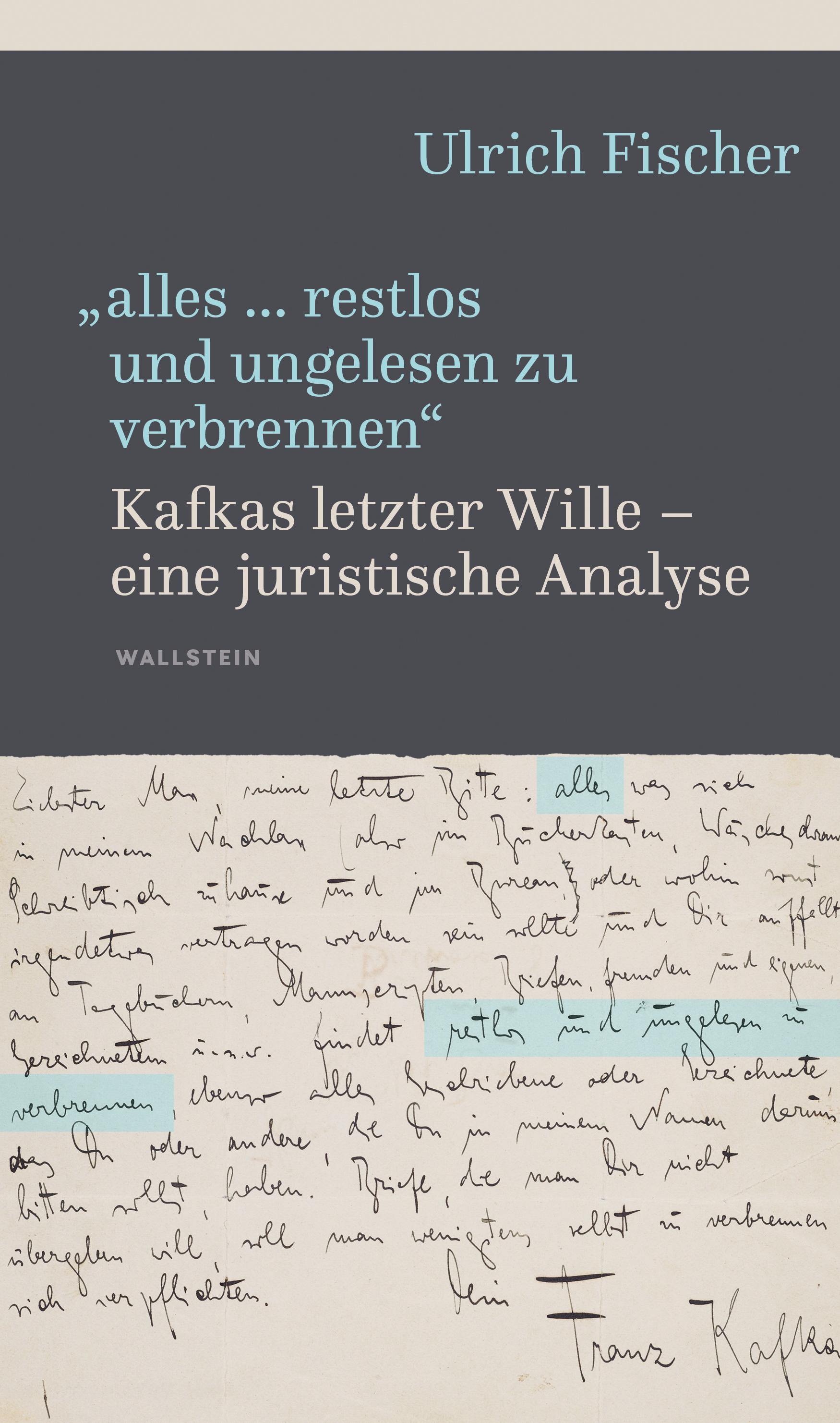 Vorderes Coverbild 'alles ... restlos und ungelesen zu verbrennen'