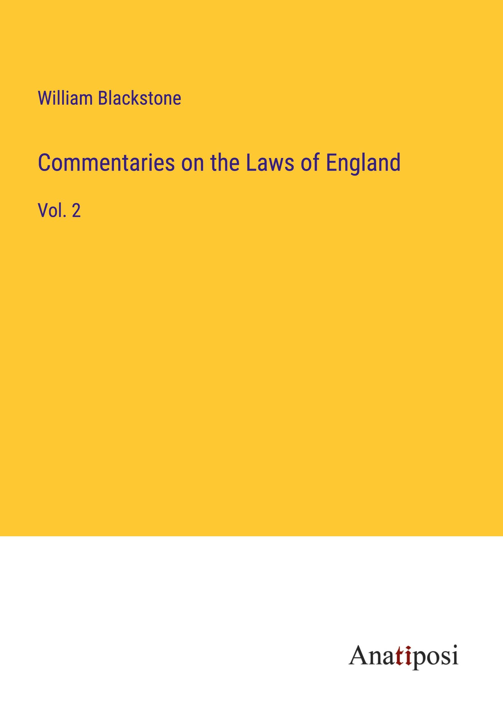 Vorderes Coverbild Commentaries on the Laws of England