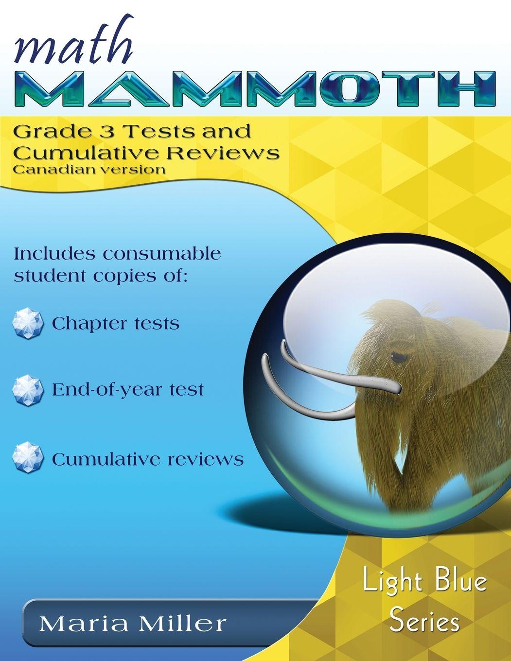 Vorderes Coverbild Math Mammoth Grade 3 Tests and Cumulative Reviews, Canadian Version