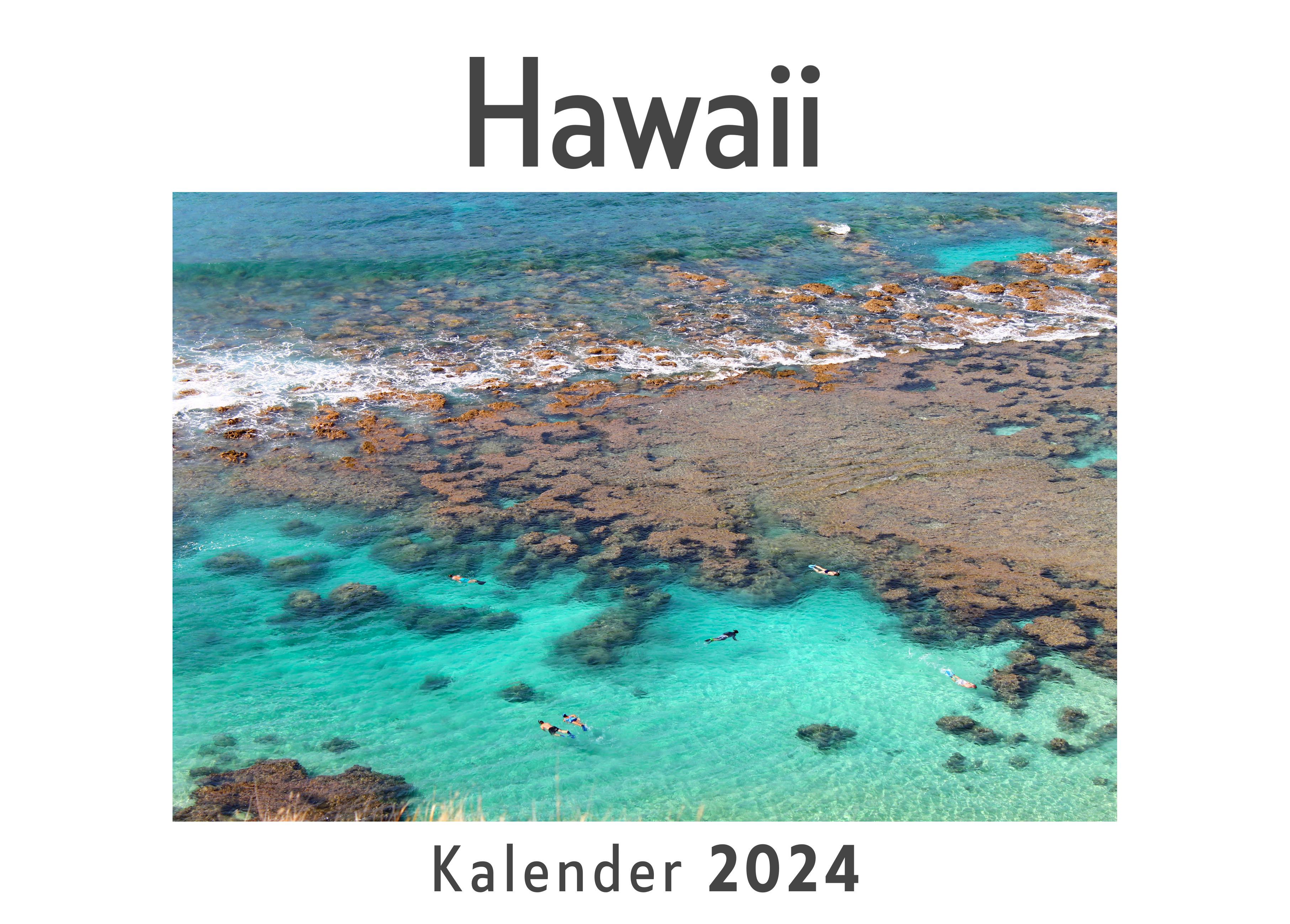 Vorderes Coverbild Hawaii (Wandkalender 2024, Kalender DIN A4 quer, Monatskalender im Querformat mit Kalendarium, Das perfekte Geschenk)