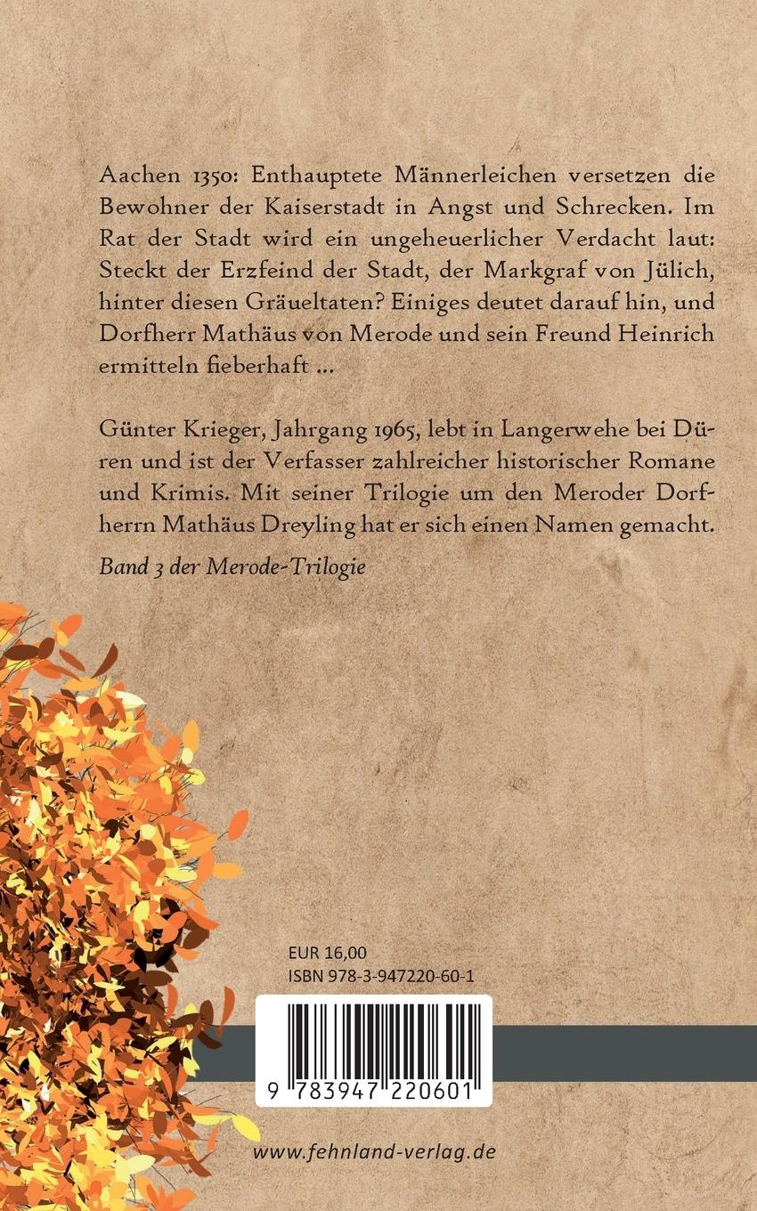 Rückseitencover Merode-Trilogie 3 - Löwentod