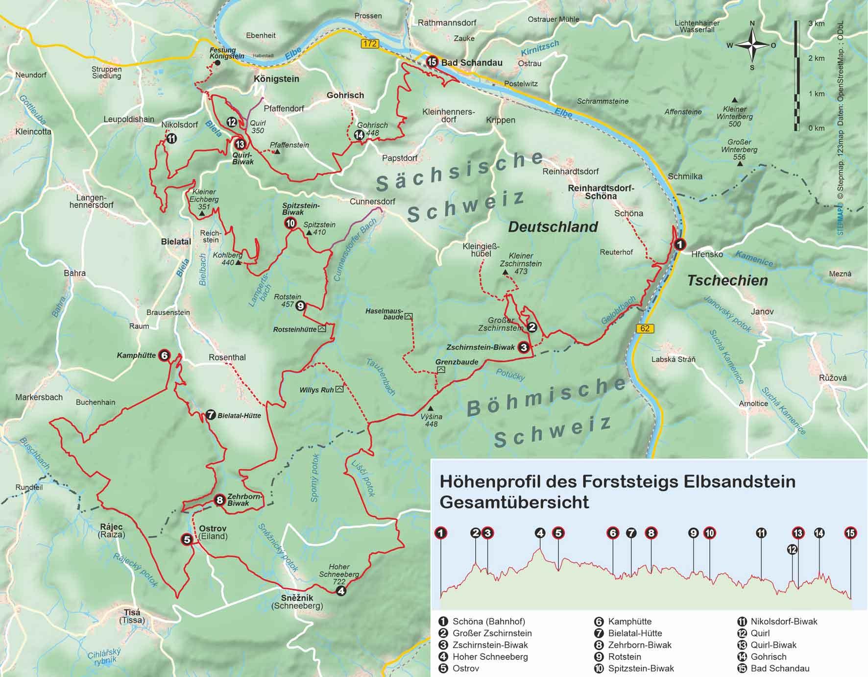 Beispielinhalt (Bild) Forststeig Elbsandstein