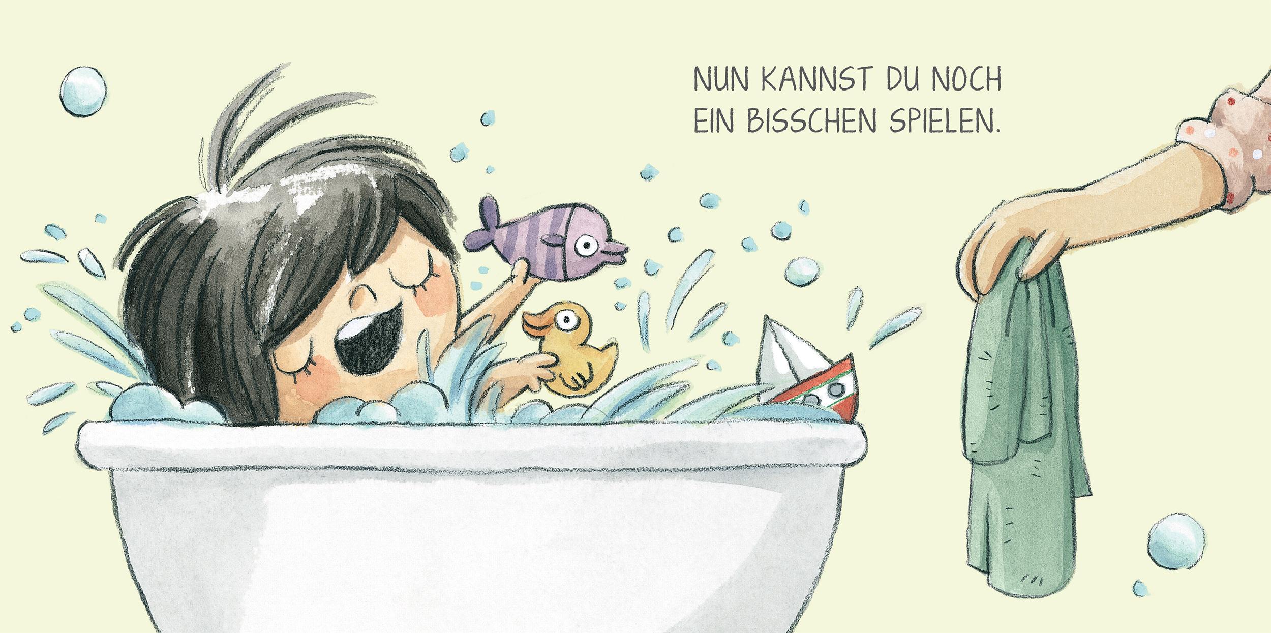 Beispielinhalt (Bild) Babymia. Es ist Zeit, zu baden!