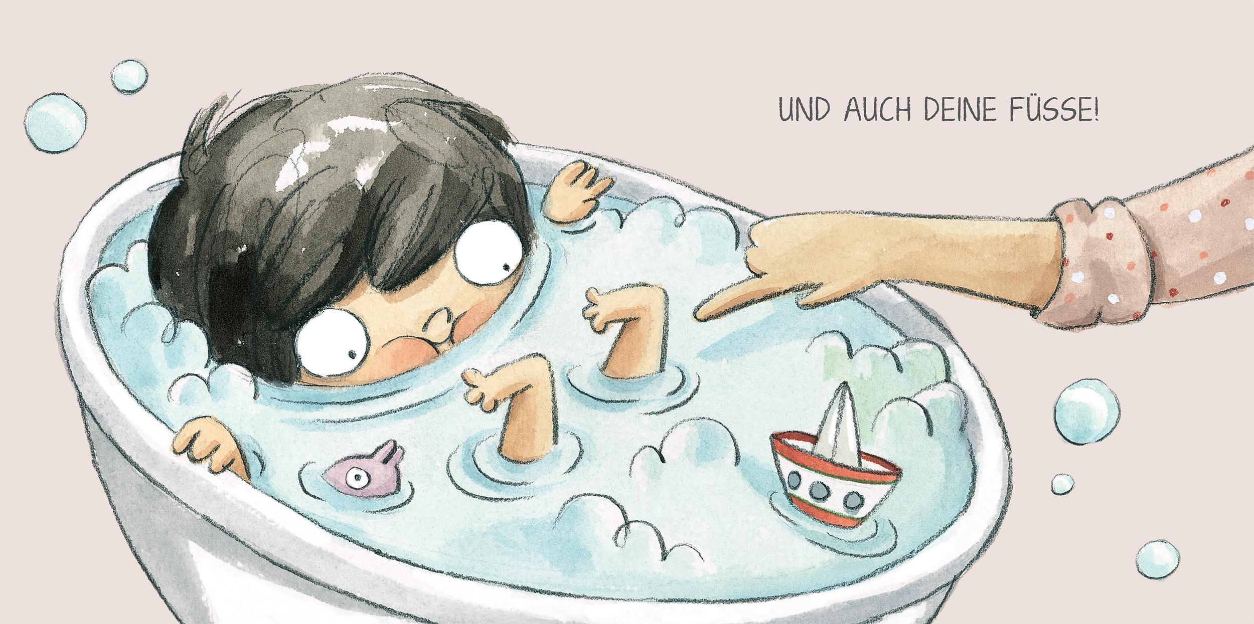 Beispielinhalt (Bild) Babymia. Es ist Zeit, zu baden!