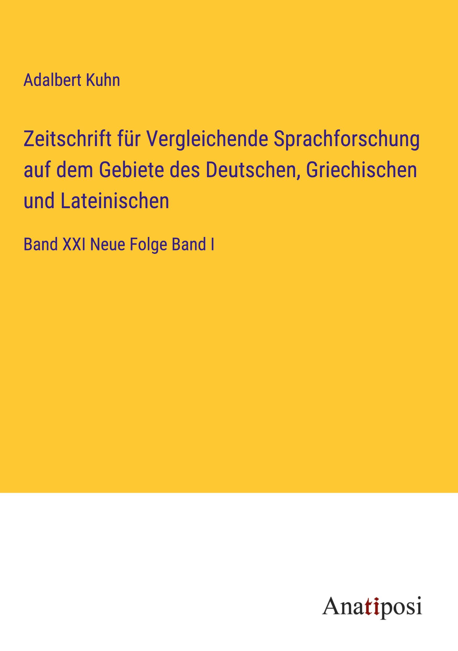 Vorderes Coverbild Zeitschrift für Vergleichende Sprachforschung auf dem Gebiete des Deutschen, Griechischen und Lateinischen
