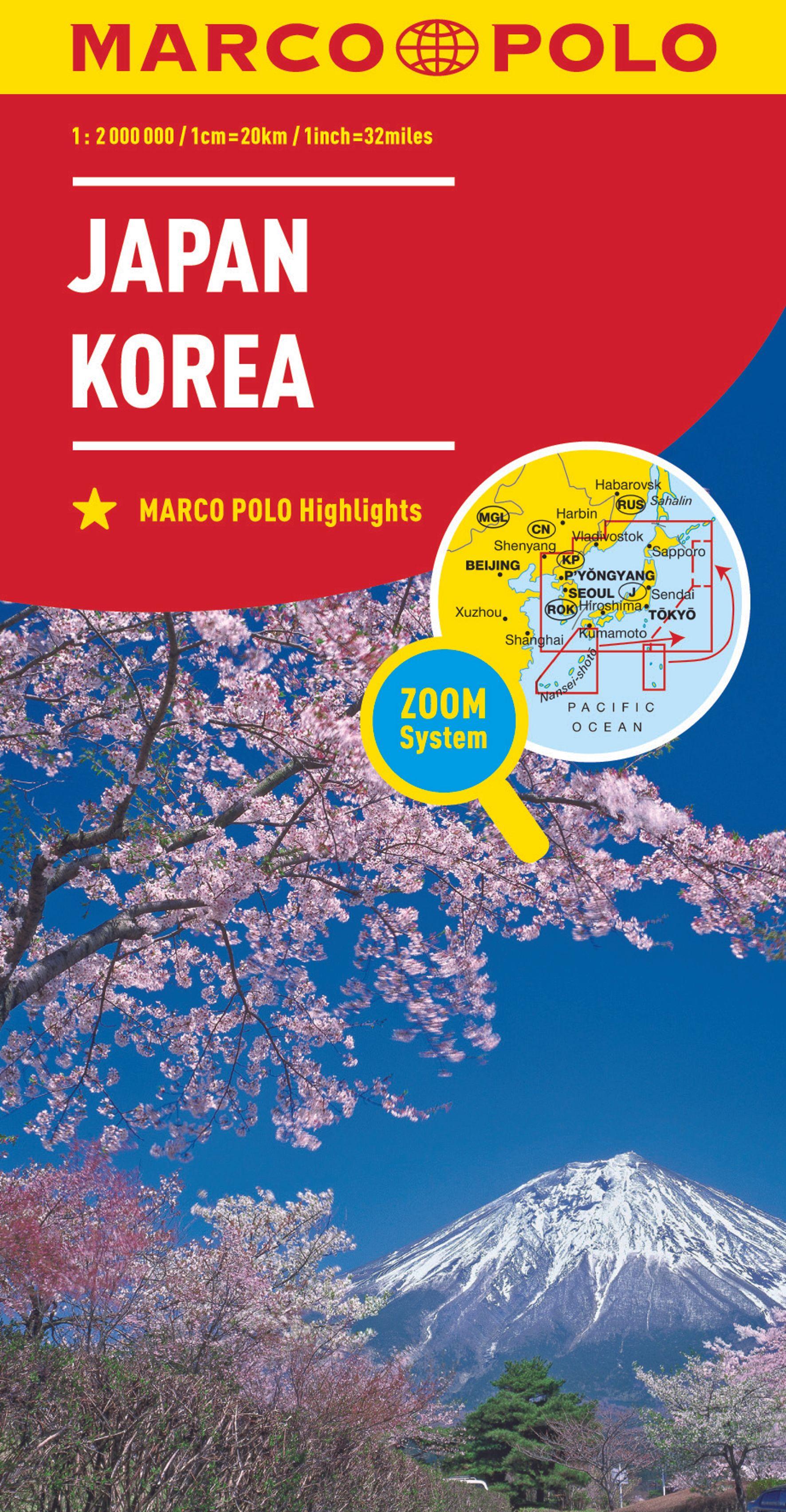 Vorderes Coverbild MARCO POLO Kontinentalkarte Japan, Korea 1:2 000 000