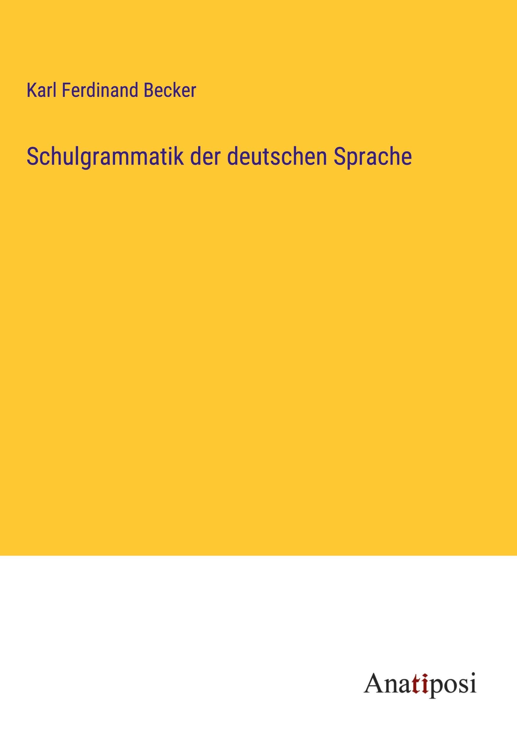 Vorderes Coverbild Schulgrammatik der deutschen Sprache