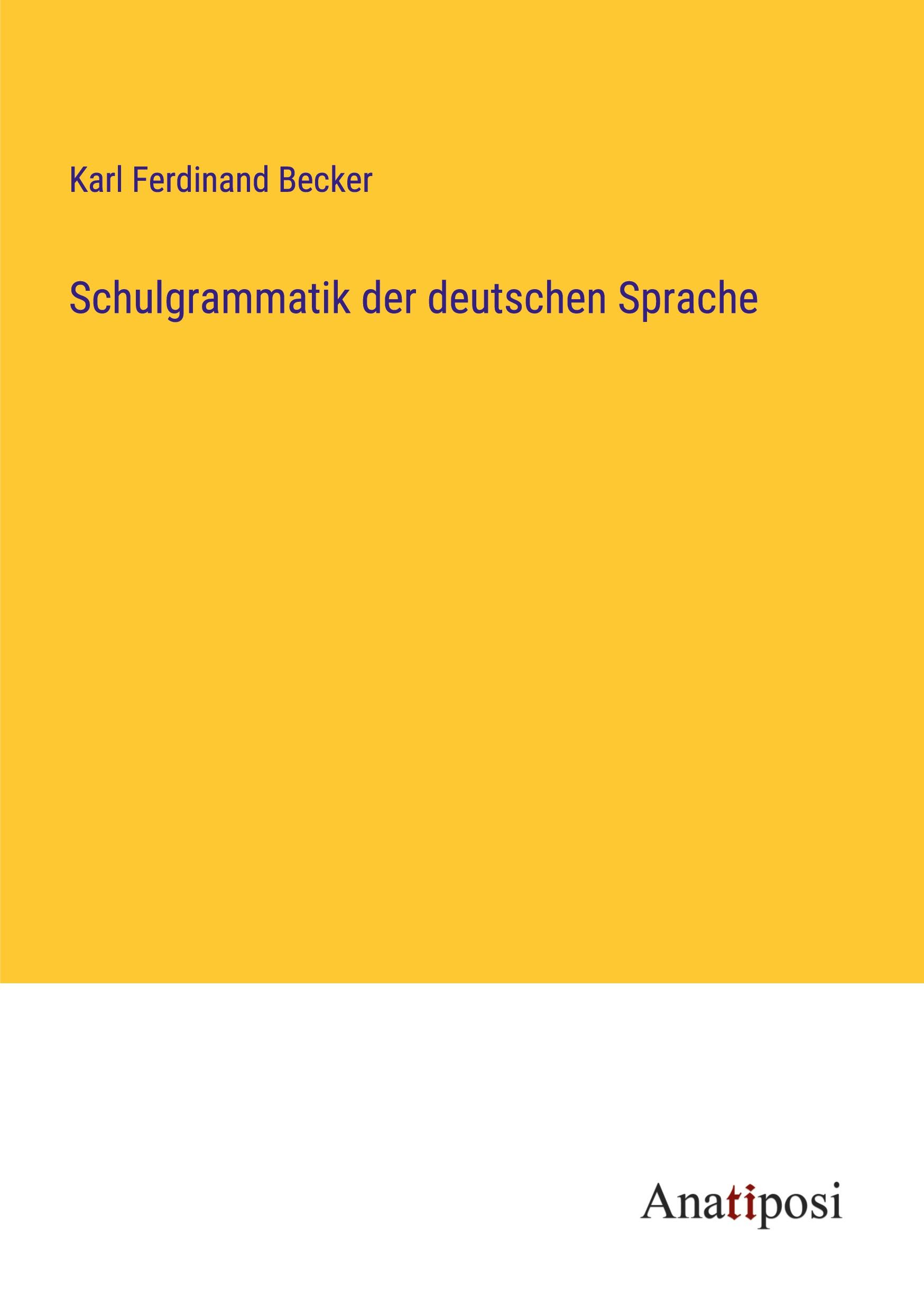 Vorderes Coverbild Schulgrammatik der deutschen Sprache