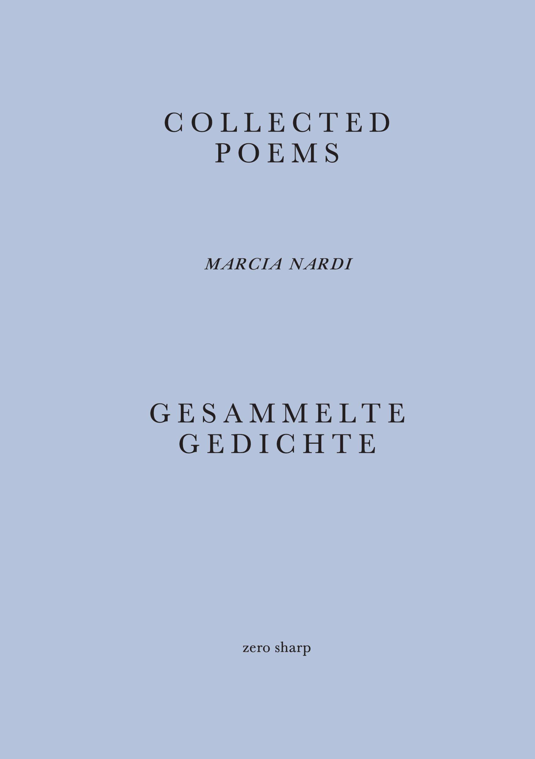 Vorderes Coverbild Collected Poems / Gesammelte Gedichte