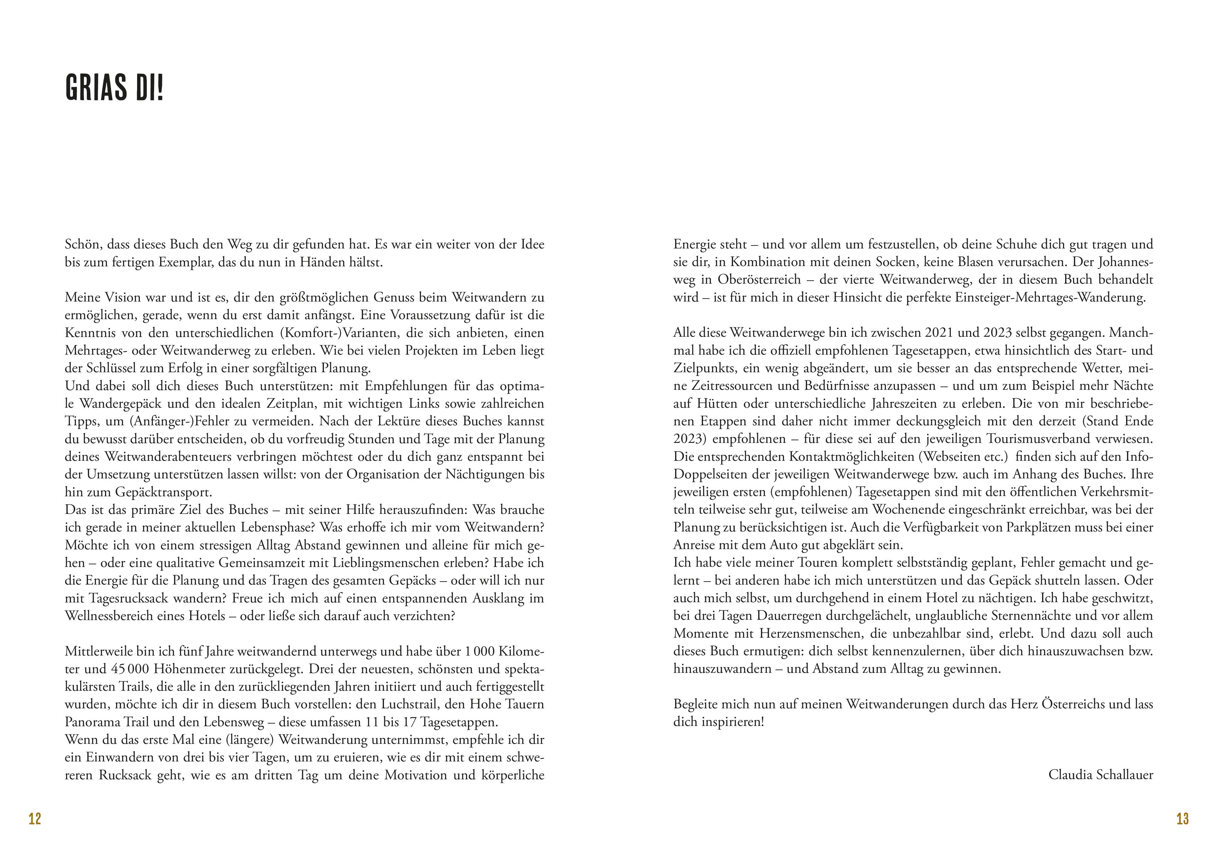 Beispielinhalt (Bild) Sehnsucht Weitwandern