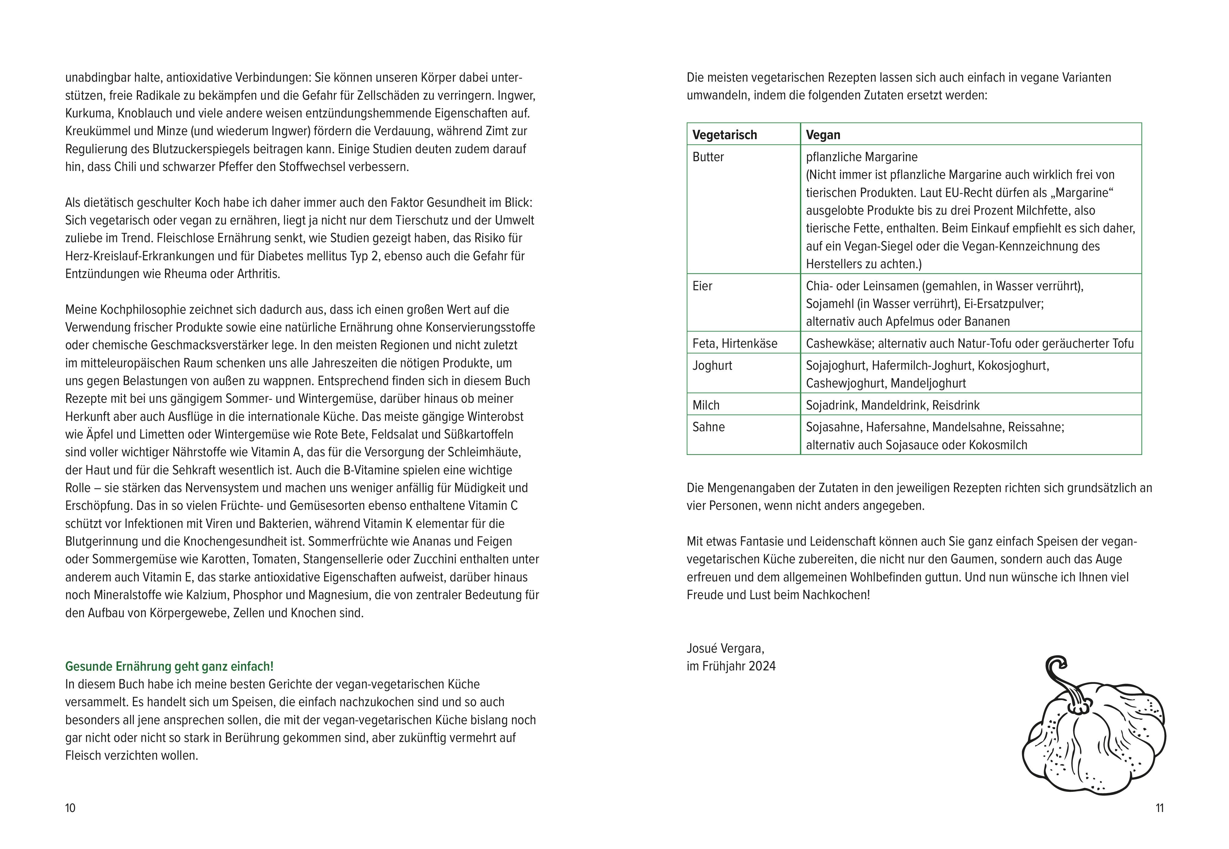 Beispielinhalt (Bild) Vegan - Vegetarisch - Vergara