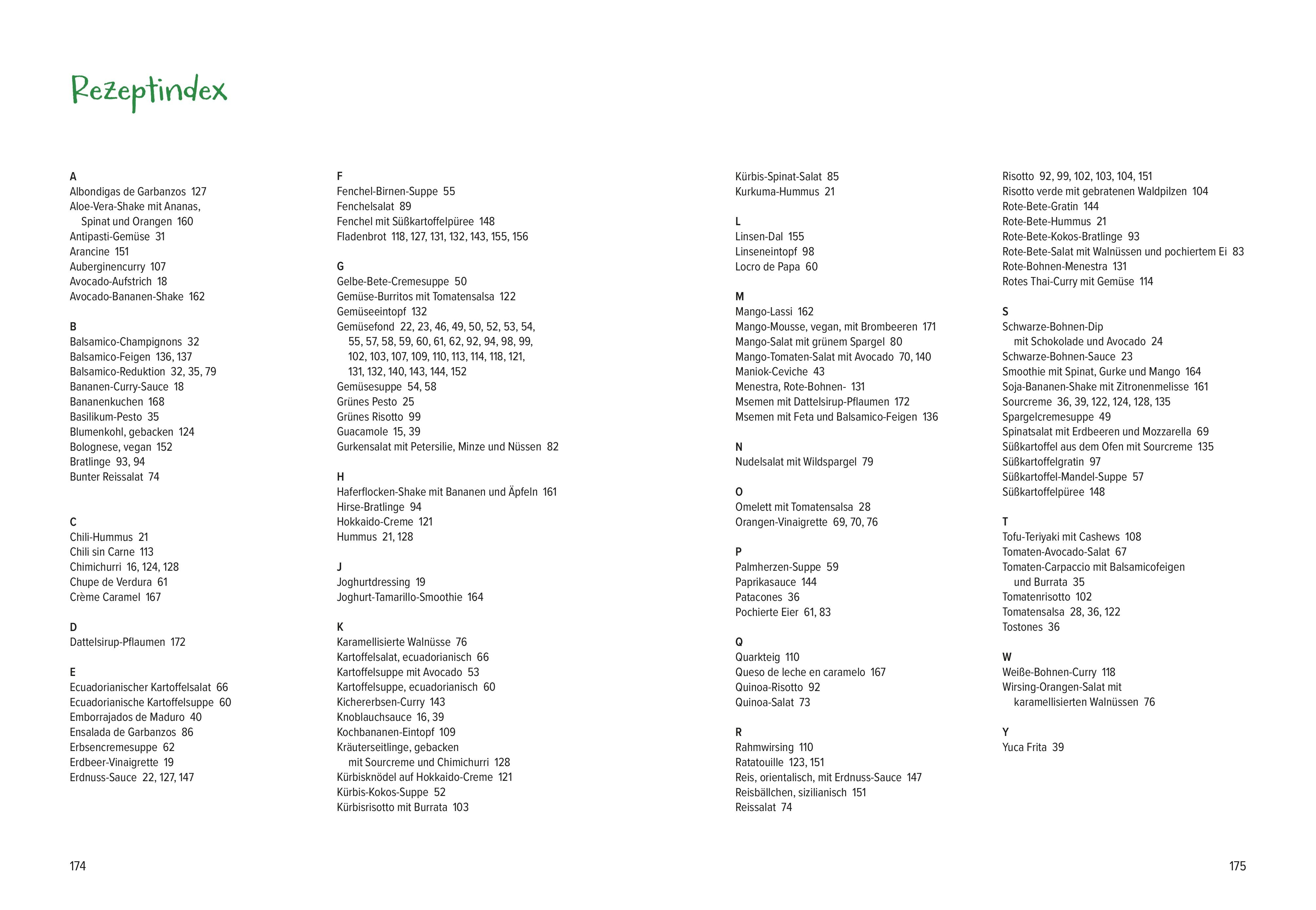 Beispielinhalt (Bild) Vegan - Vegetarisch - Vergara
