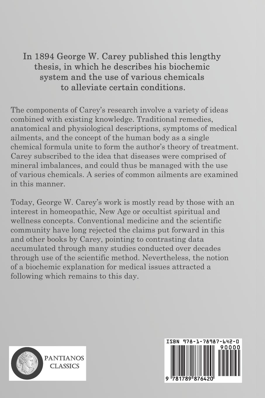 Rückseitencover The Biochemic System of Medicine